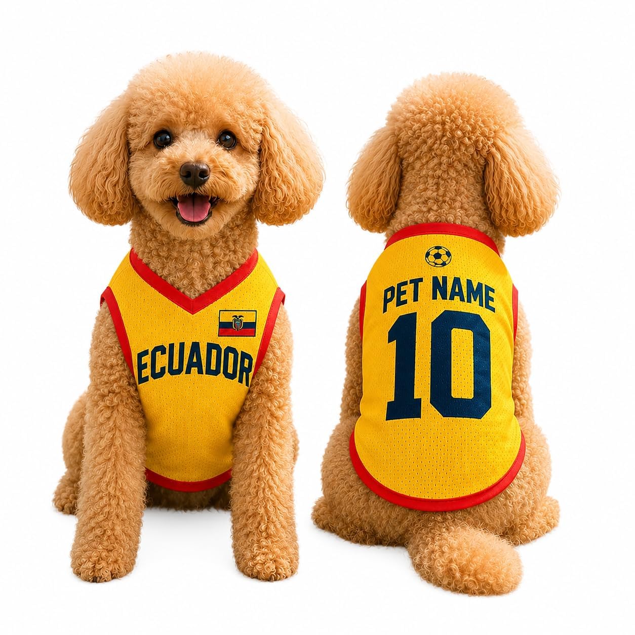 Custom Dog Football Jersey with Name Number Logo, Personalised 2026 Pet Jersey, Breathable Quick Dry T-Shirt for Small Medium Large Dogs, Gift for Fans
