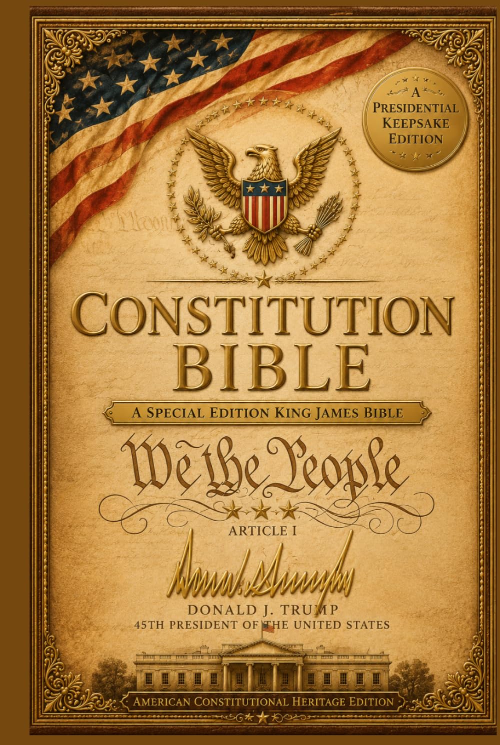 The Constitution Presidential Keepsake Bible Commemorative Edition: — Featuring the Presidential Signature of Donald J. Trump, 45th & 47th President