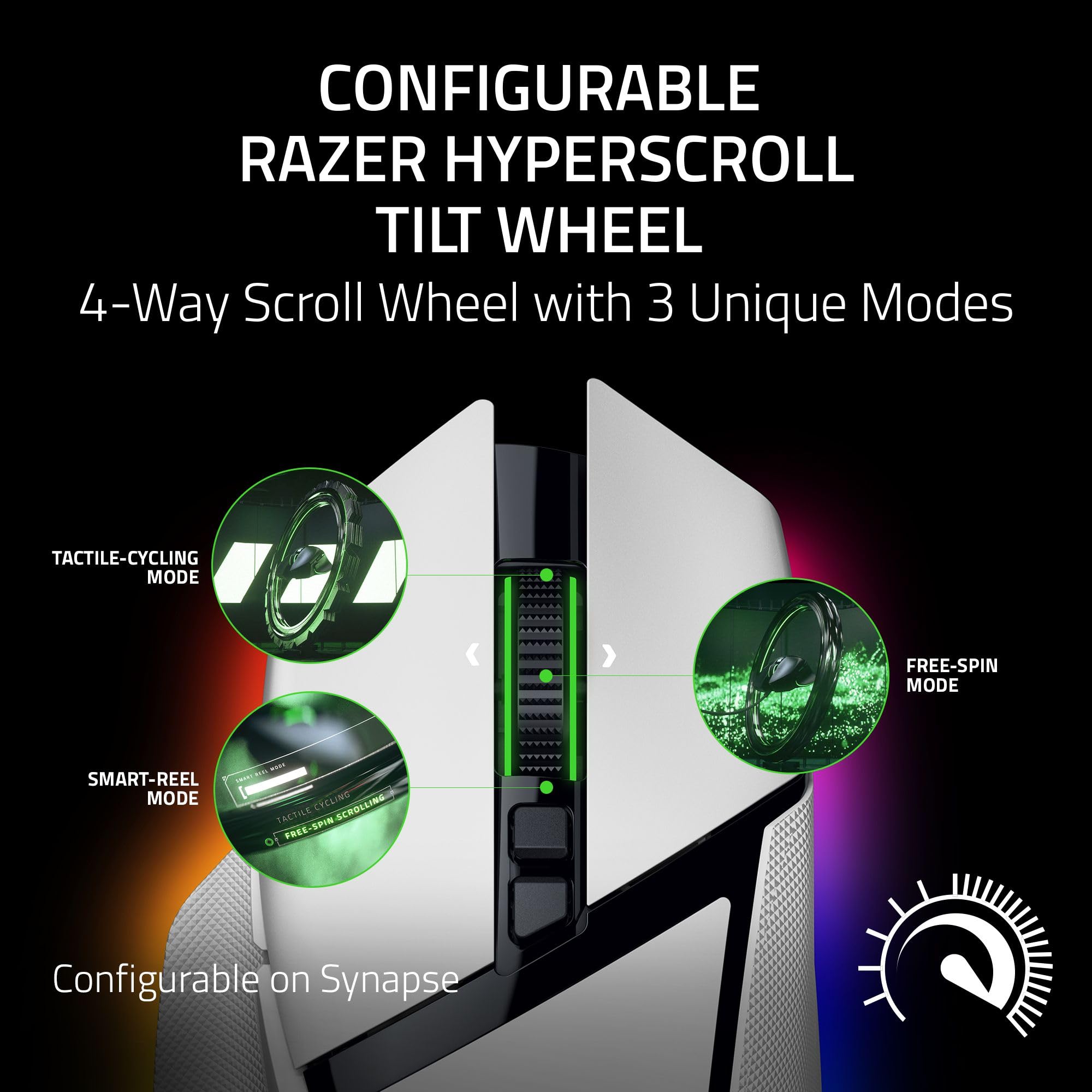 Razer Basilisk V3 Pro 35K Wireless Gaming Mouse: HyperScroll Tilt Wheel - 35K DPI Optical Sensor Gen 2-13 Customizable Controls - Chroma RGB - Optical Switches Gen 3 - Up to 140 Hr Battery -