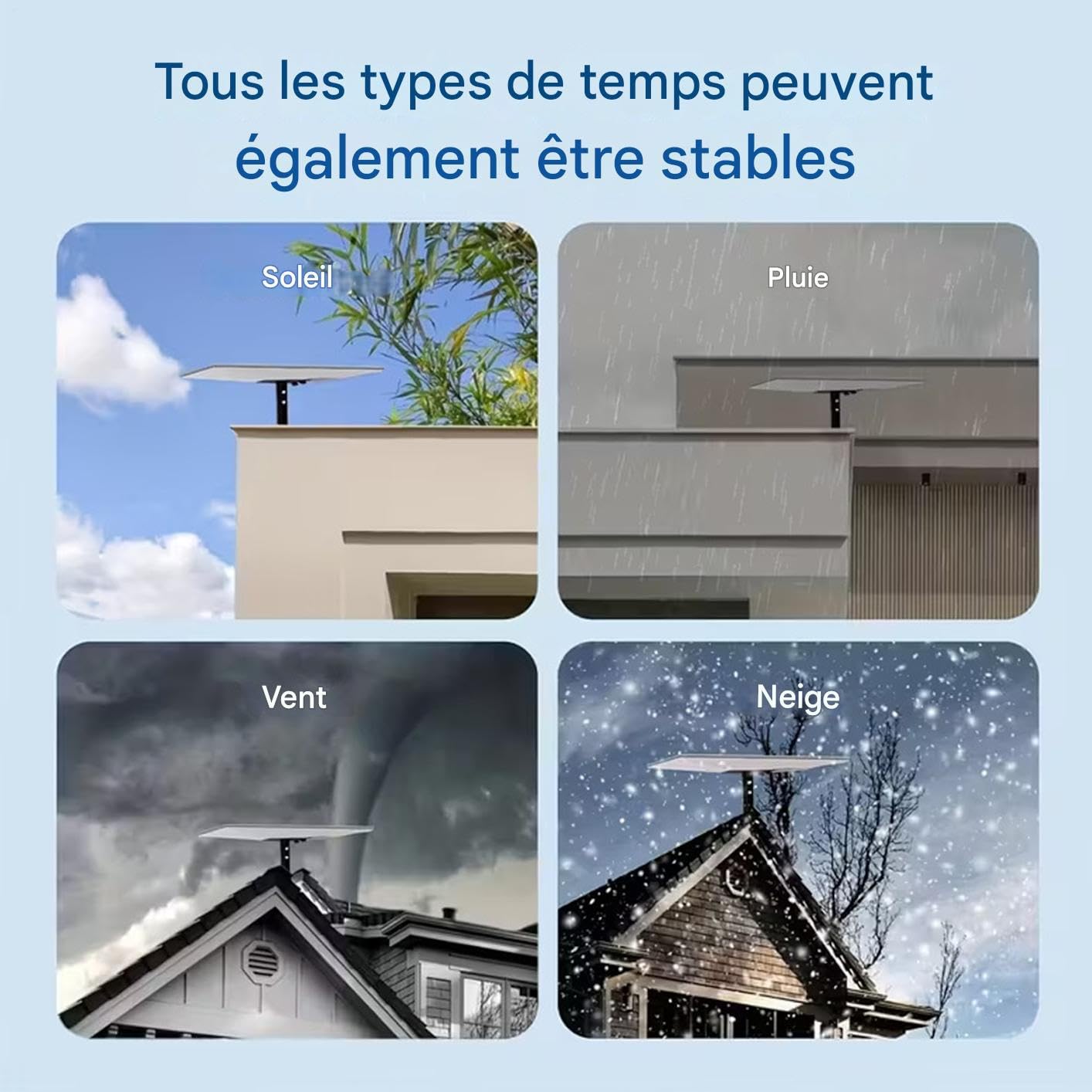 Support d'Antenne Système De Montage en Métal Stable Vertical Et Précis