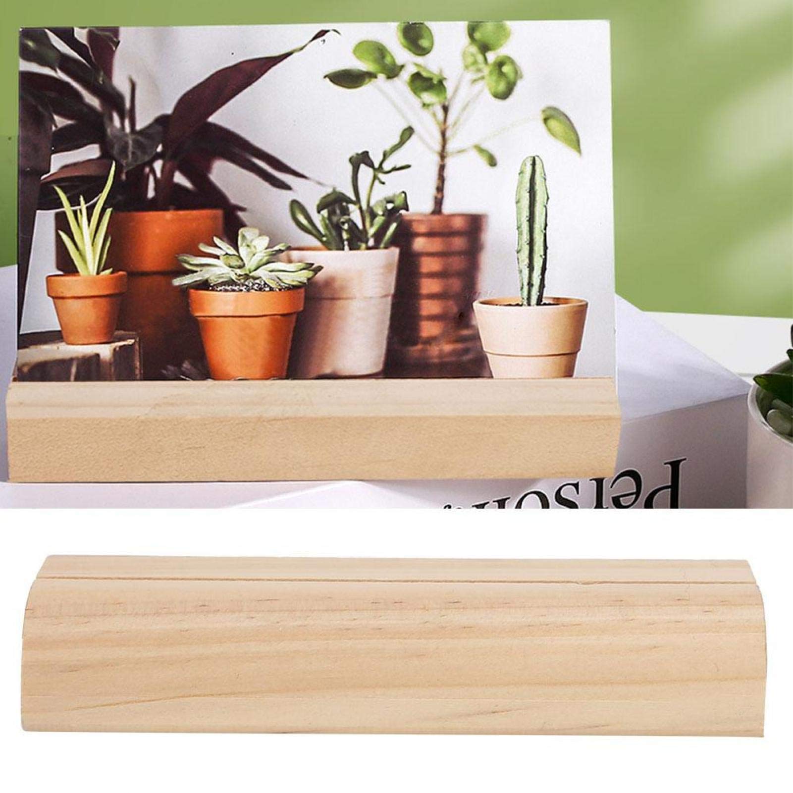 AMSGANK Segnaposto Legno Supporto, 8 Pezzi Portacarte in Legno Wood Place Card Holder Portafoto Portanumeri da Tavolo Supporto Menu per Ristoranti Matrimoni Banchetti Feste Celebrazioni