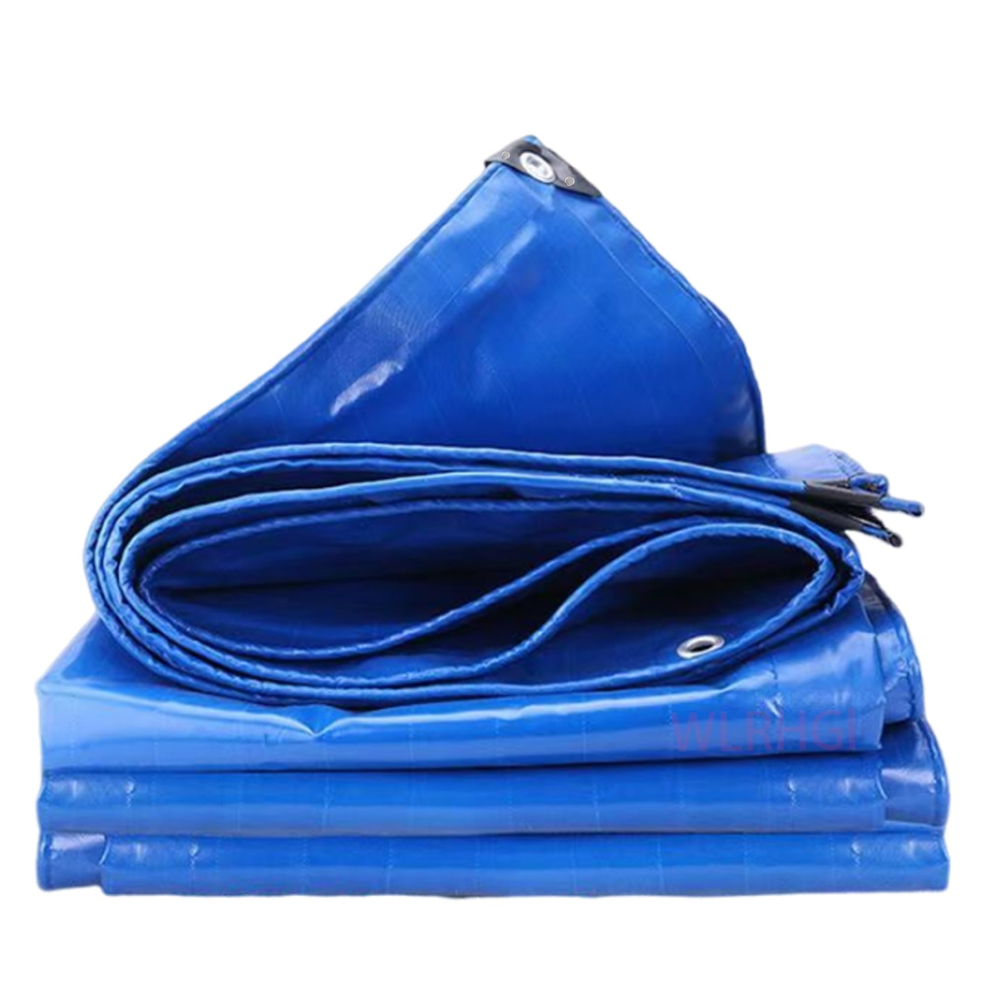 Wlrhgl Blue Tarpaulin Ground Sheet, 3.5 X 5.5 M Cover Up With Eyelets, Waterproof For Kennels Chicken Coops Fishpond Hay Log Pile Roof Trailer Outdoor Furniture Ground Sheet Wlr010,