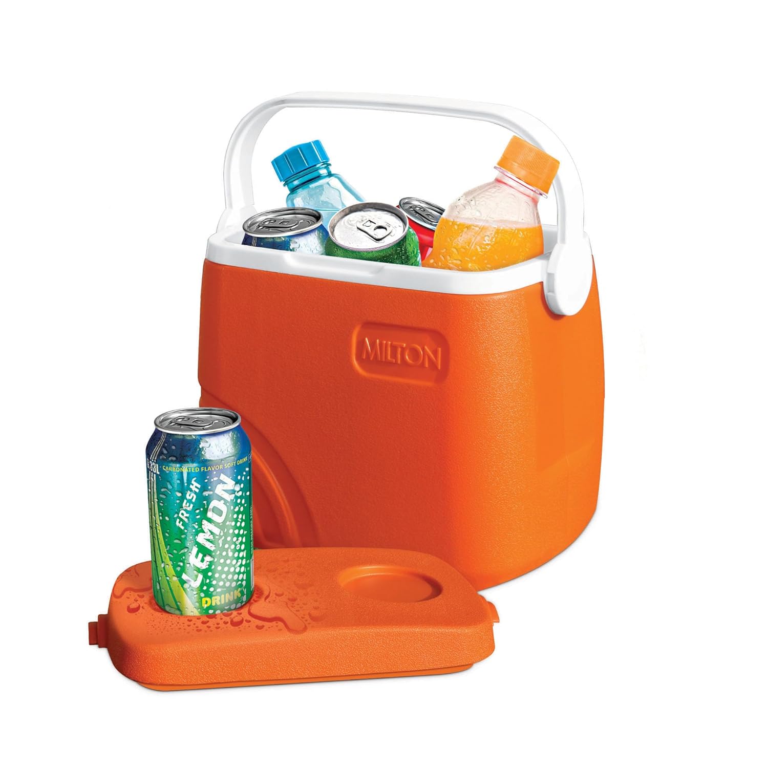 Milton Super Chill 3 PU Insulated Ice Pail 2.06 litres with Portable Handle, Chiller, Ice Cubes Storage Bucket, Cooler Box for Travel Party Car Picnic Road Trip, Orange Milton Super Chill 3 PU Insulated Ice Pail 2.06 litres with Portable Handle, Chiller, Ice Cubes Storage Bucket, Cooler Box for Travel Party Car Picnic Road Trip, Orange