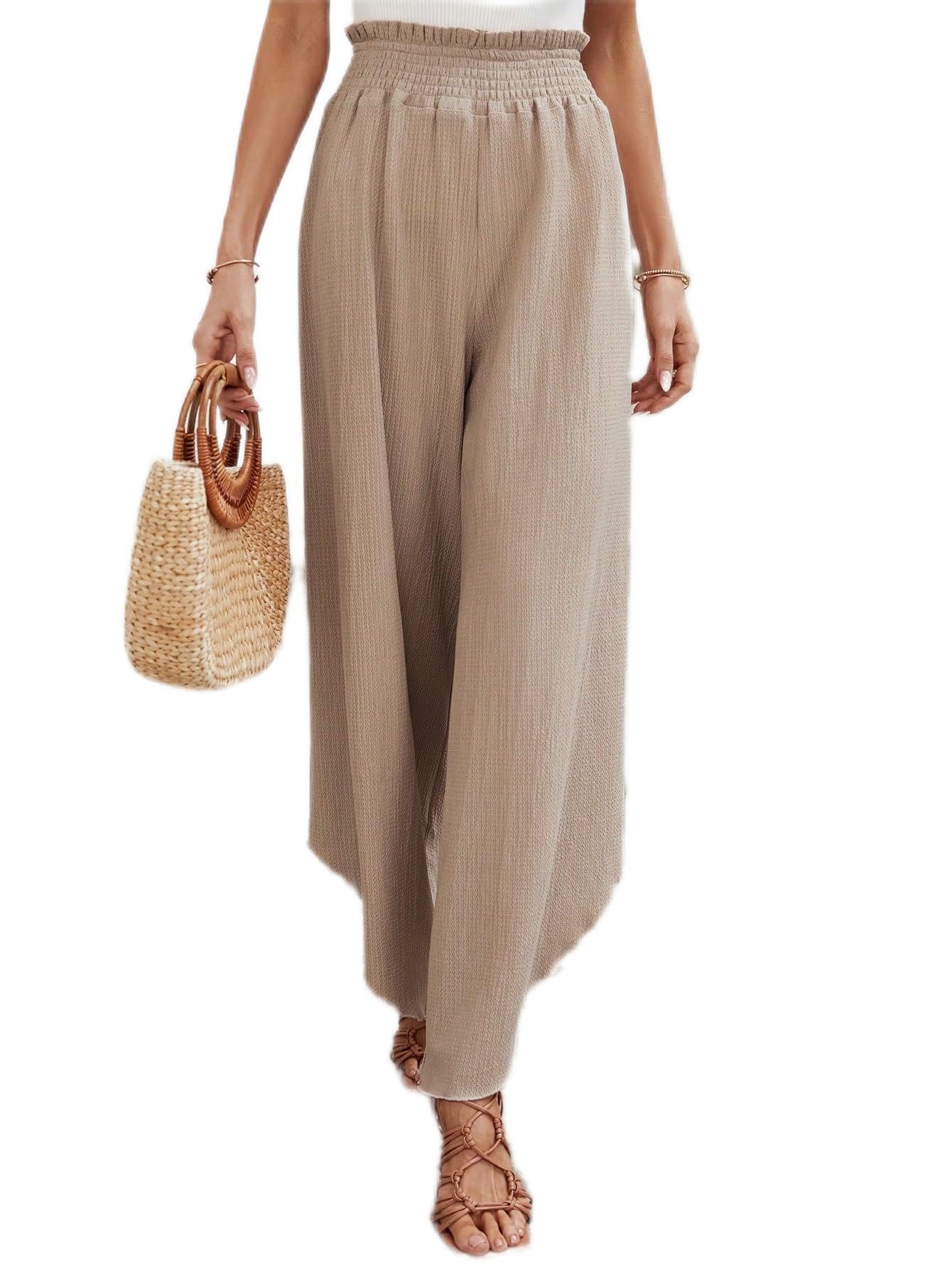 CRYBA Womens Pants Solid Wide Leg Pants Pant for Women