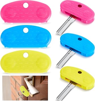 6 Pack Key Turner Aid for People with Arthritis Colorful Turner for Arthritis Easy Grip Key Accessories for Weak Elderly Hands Daily Door Lock Helper for Flat Keys