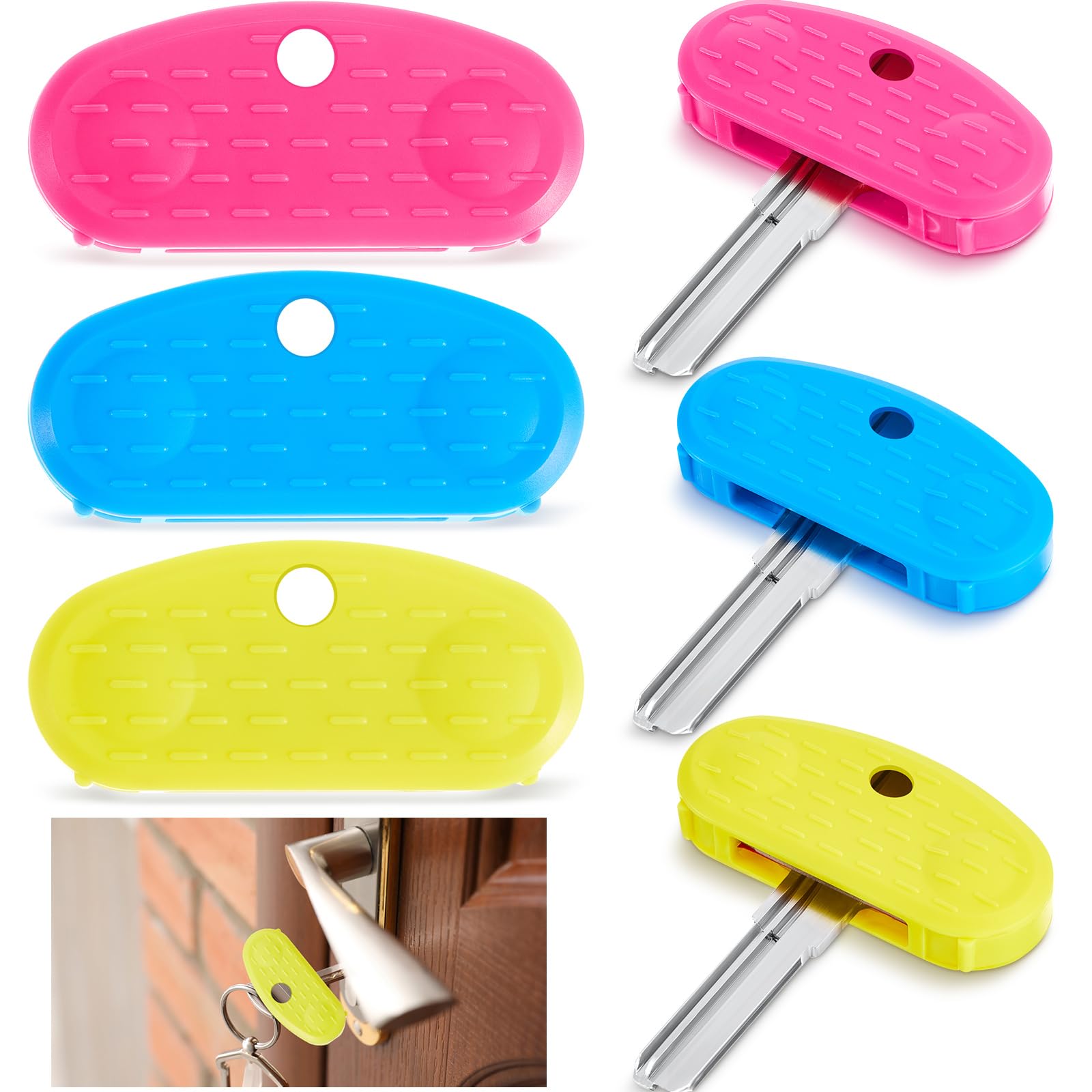 6 Pack Easier to Grip Key Turner Aid Bright Aid Key Turners for Arthritis Reumatoide Disability Parkinson Colorful Turner for Weak or Elderly Hands Daily Door Lock Bulk
