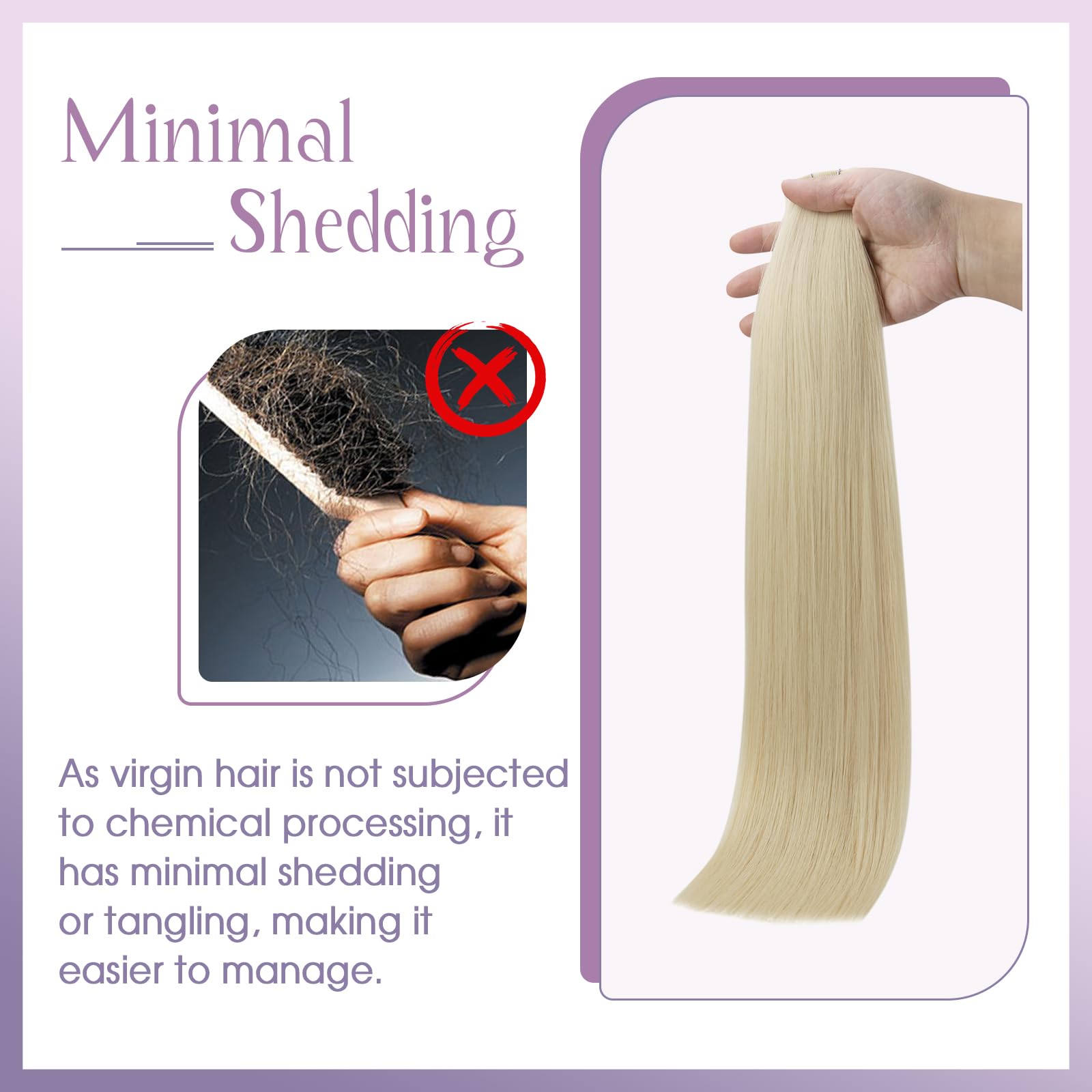 Fshine Extension Cucite Capelli Veri Biondo Platino Extension Capelli Veri Tessitura 55cm 25g Cucitura Capelli Umani Veri Vergine Extension Matassa Capelli Veri #60