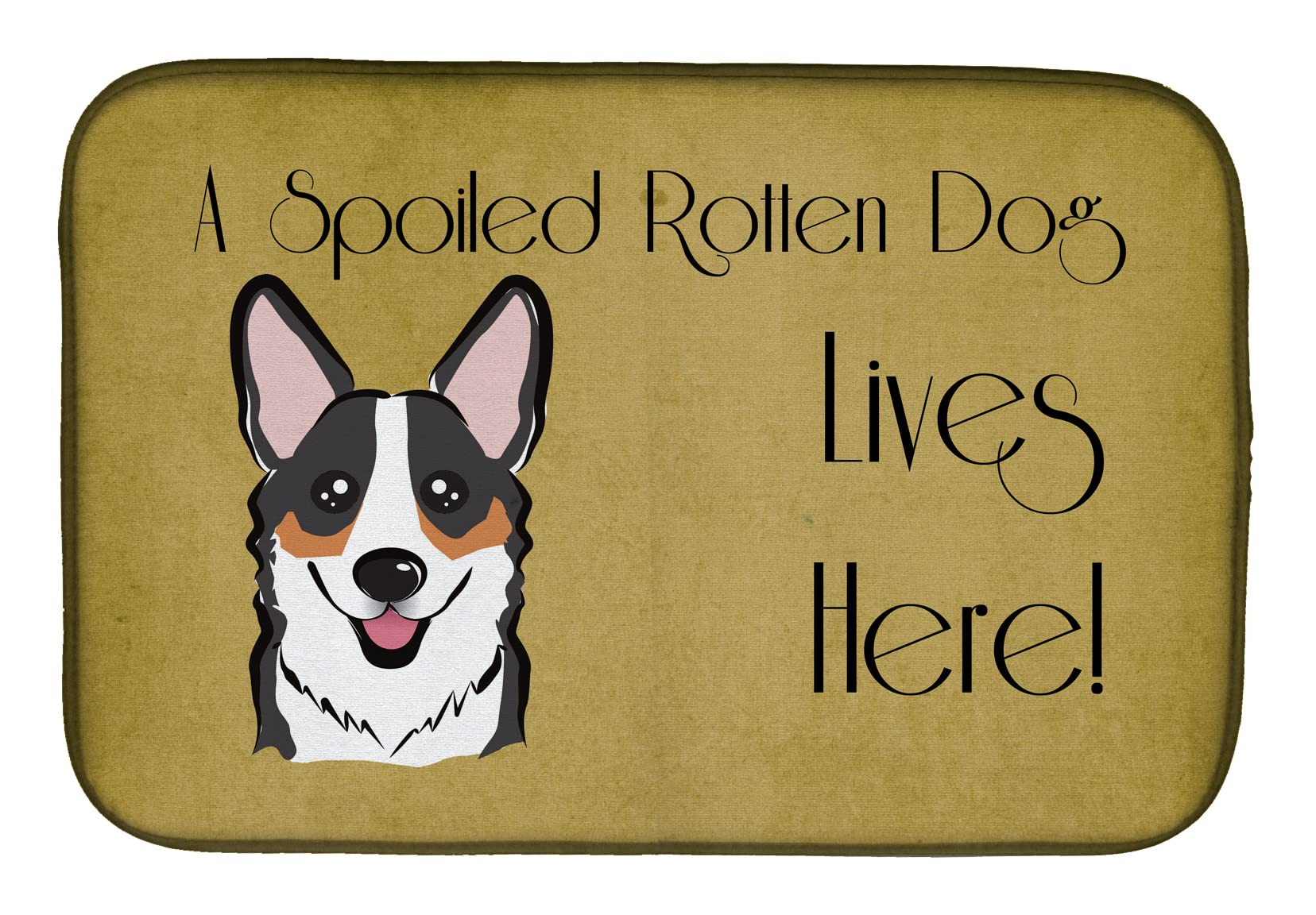Tapis égouttoir tricolore Corgi cadeau idéal pour amoureux de chiens