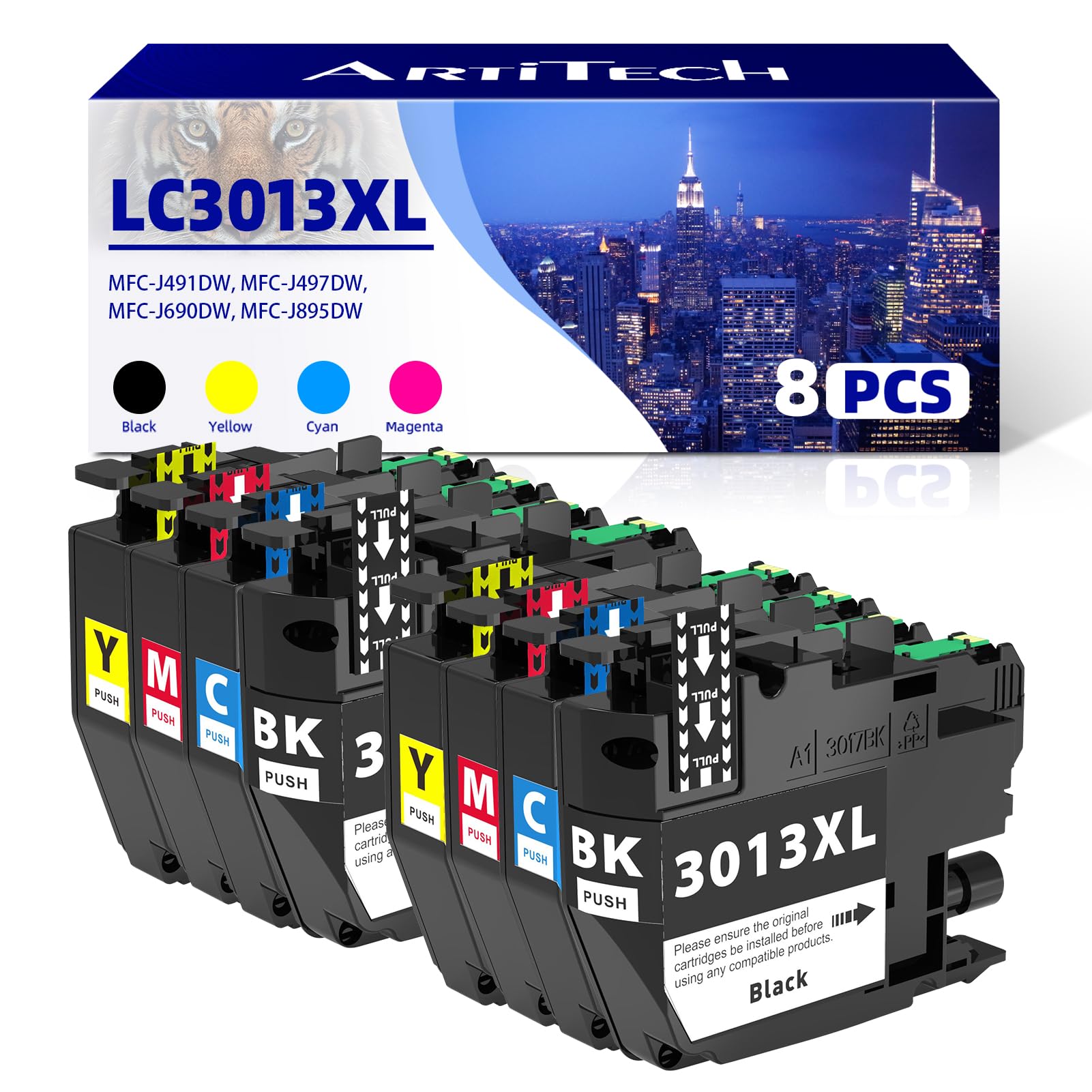 Amazon.com: LC3013 XL Ink Cartridges BK/C/M/Y High Yield