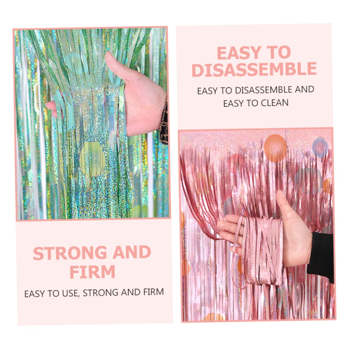 FUNOMOCYA Easter Party Decorations Background Creative Easter Curtain Festival Hanging Decor Present