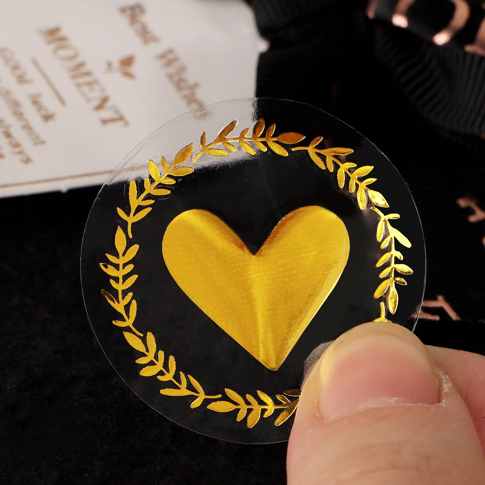 120 Etichette Adesive A Cuore Trasparenti - Per Regali, Matrimoni, Bomboniere, Decorazioni