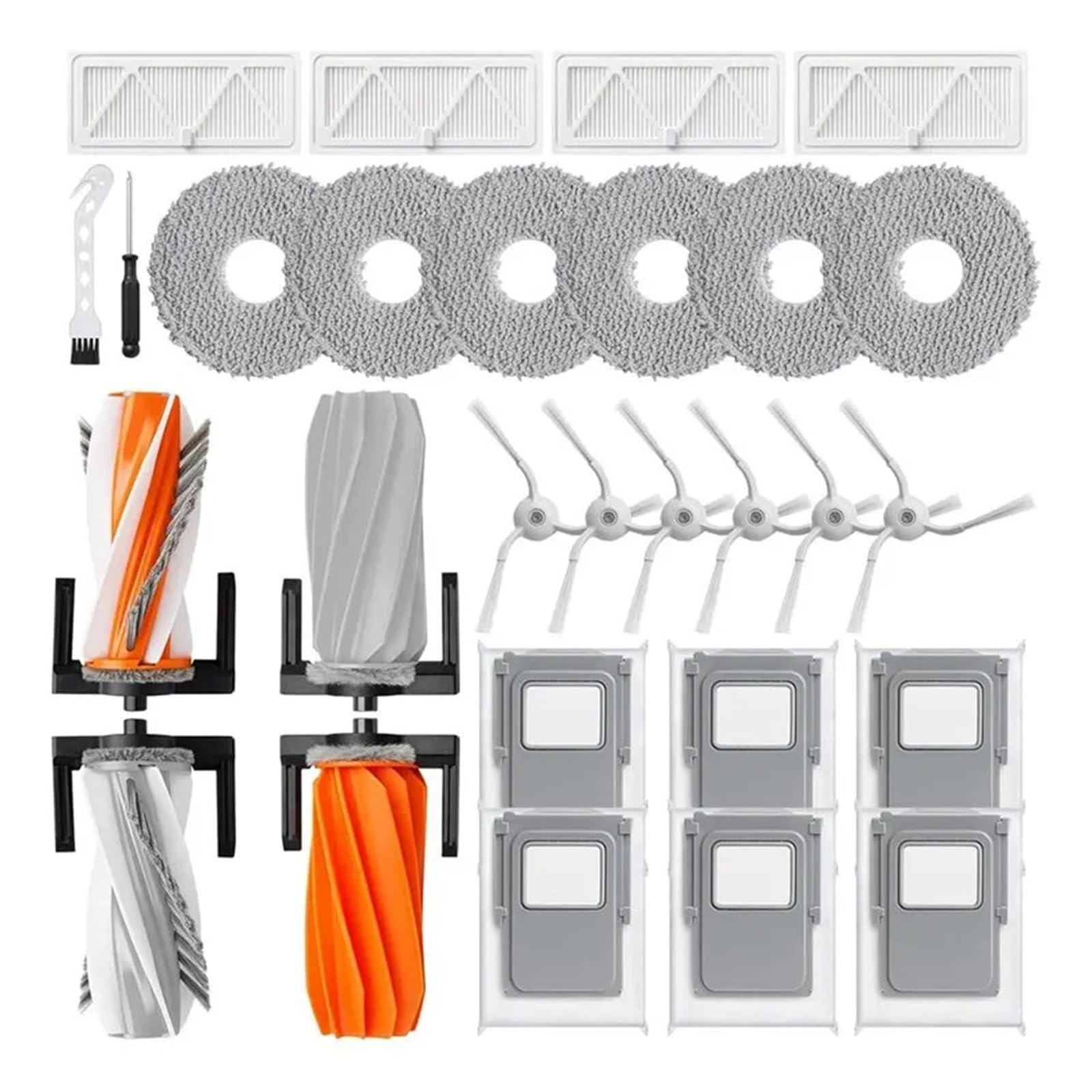 Kit Filtro Mop Sacchetto Polvere Spazzola Laterale, Compatibile con DJI