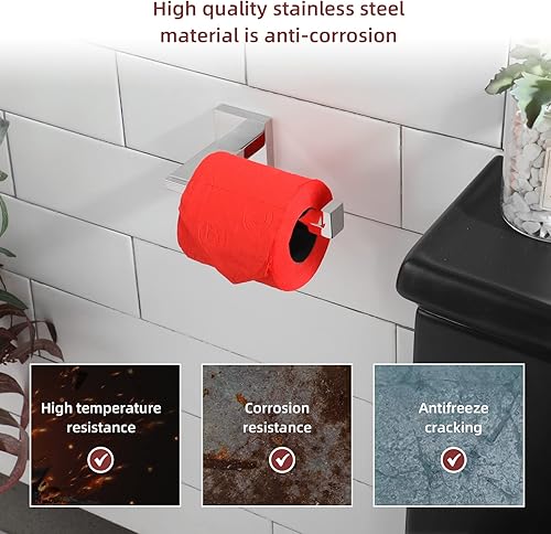 Miniatura 5 de KOKOSIRI Soporte de papel higiénico cromado para cocina, baño, baño, papel higiénico, soporte para rollo de papel higiénico Mega Rollos, de acero