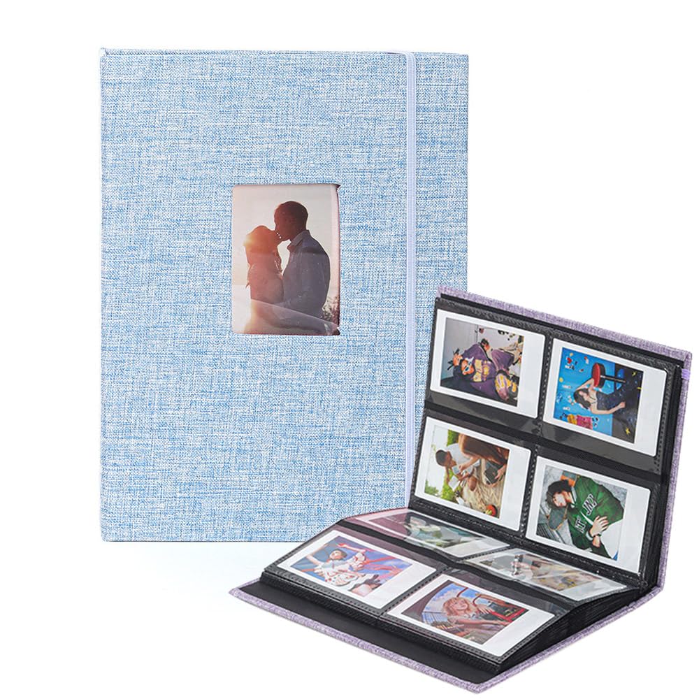 Mini album photo à 208 pochettes pour Fujifilm Instax Mini 13 12 11 9 8 40 99 90 Evo LiPlay 5 x 7,6 cm, album compatible avec les imprimantes Polaroid Snap/Z2300/SocialMatic Instant & Zip