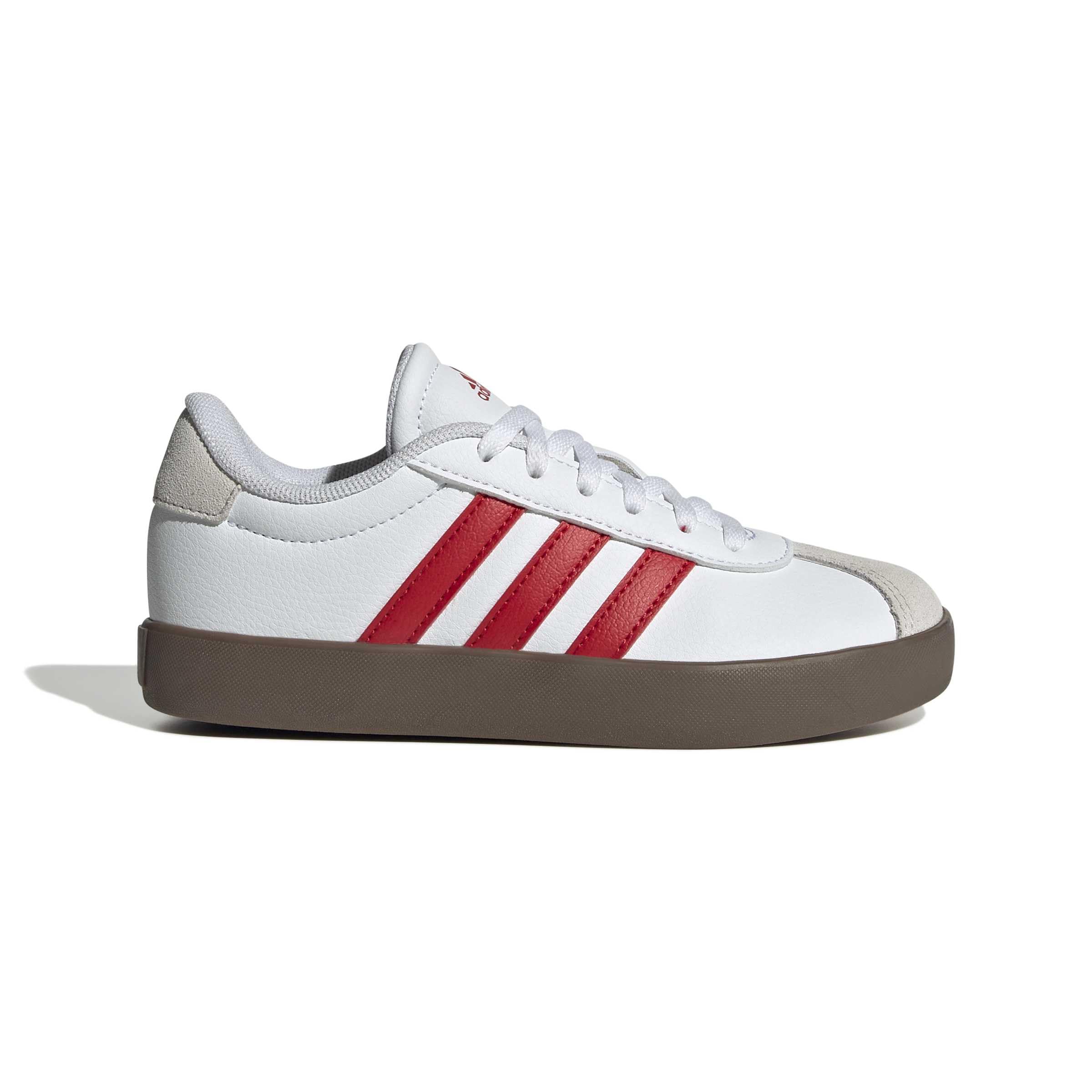 adidas Unisex Kinder VL Court Shoes, FTWR White/Better Scarlet/Grey one, 28 EU