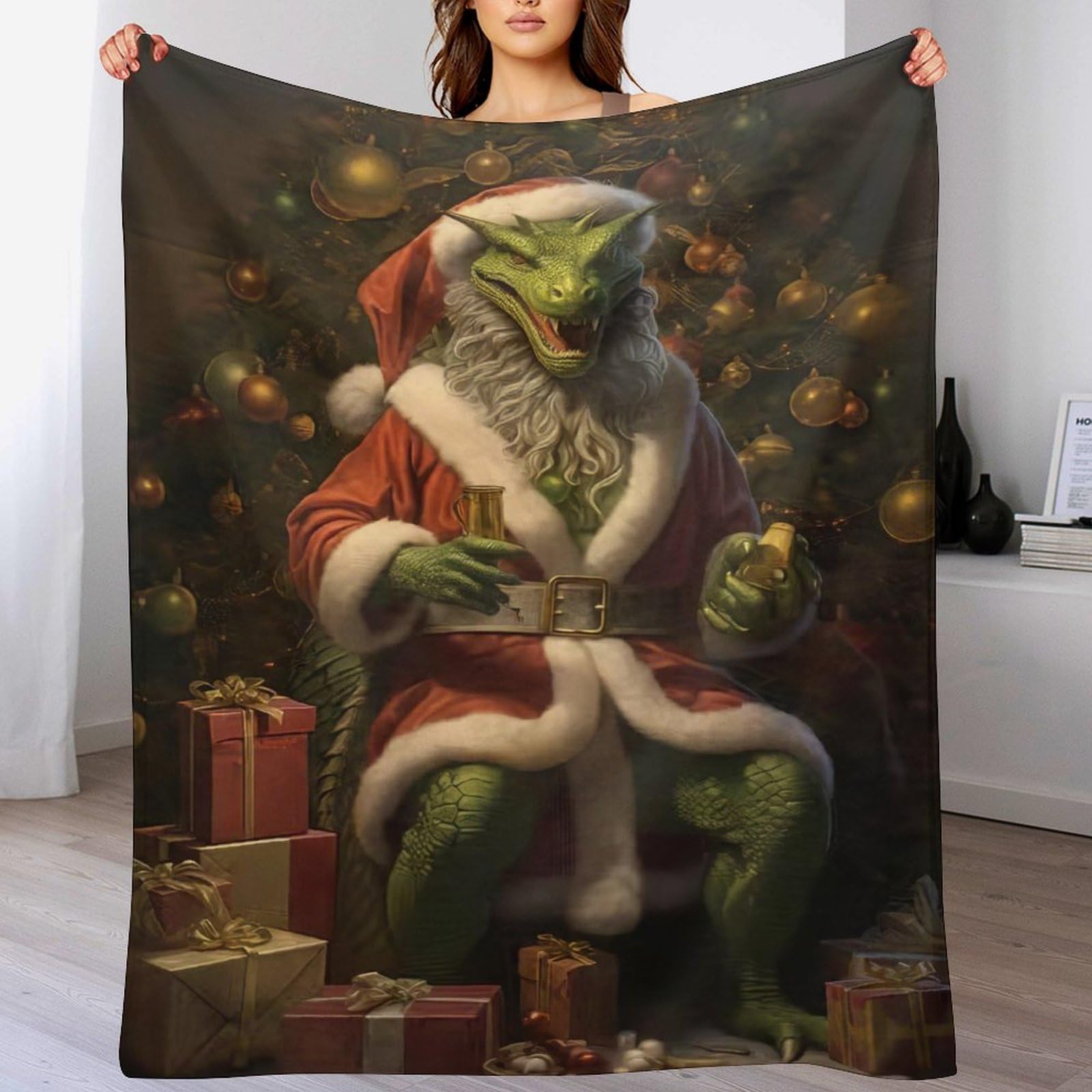 Dragon Blanket Super Soft Comfortable Warm Anti-Pilling Blanket Suitable For All Seasons Bed Linen Sofa And Plush Decoration Travel Camping Blanket（150×200cm）