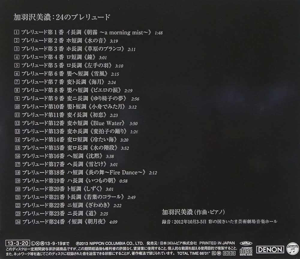 ピアノ楽譜 羽沢美濃２４のプレリュ－ド 楽譜】24のプレリュード（全調による前奏曲集）作品17 第1番