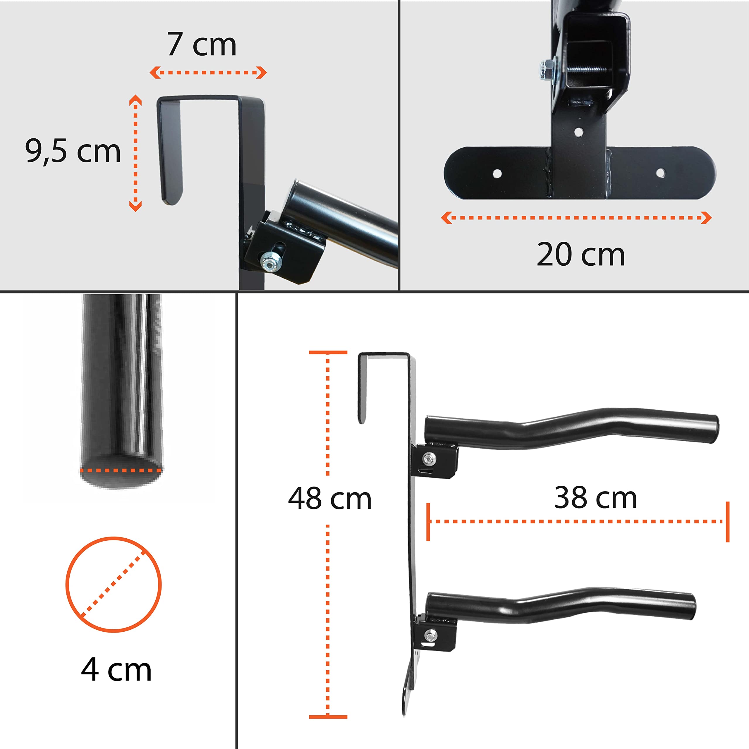 Soporte para sillín de caballo, plegable, para 2 sillines, portátil, en color negro (2 soportes)