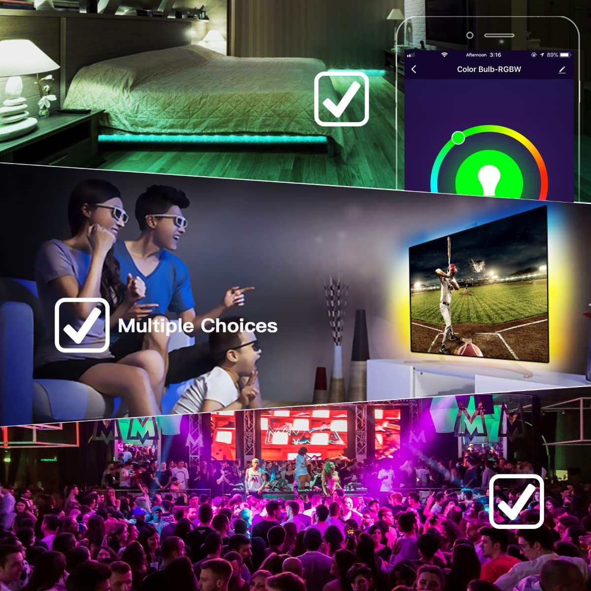 Kit de Tiras LED Inteligentes + Funciones Musicales - R5149 - WOOX