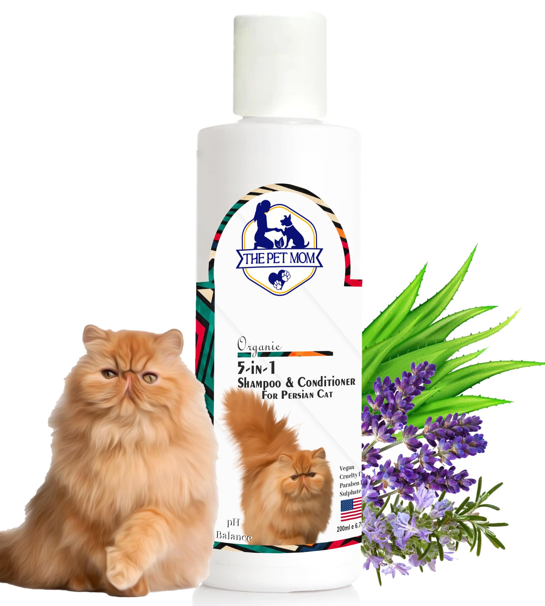 The Pet Mom Organic 5 in 1 Shampoo & Conditioner for Persian Cat| Help in Deep Cleans, Refreshing, Conditions, Bad Odor, Anti Itching, Anti Fungal | Cat Shampoo Conditioner for All Cat Breed –200ml (B0CKFHGCF3) Amazon Price History, Amazon Price Tracker