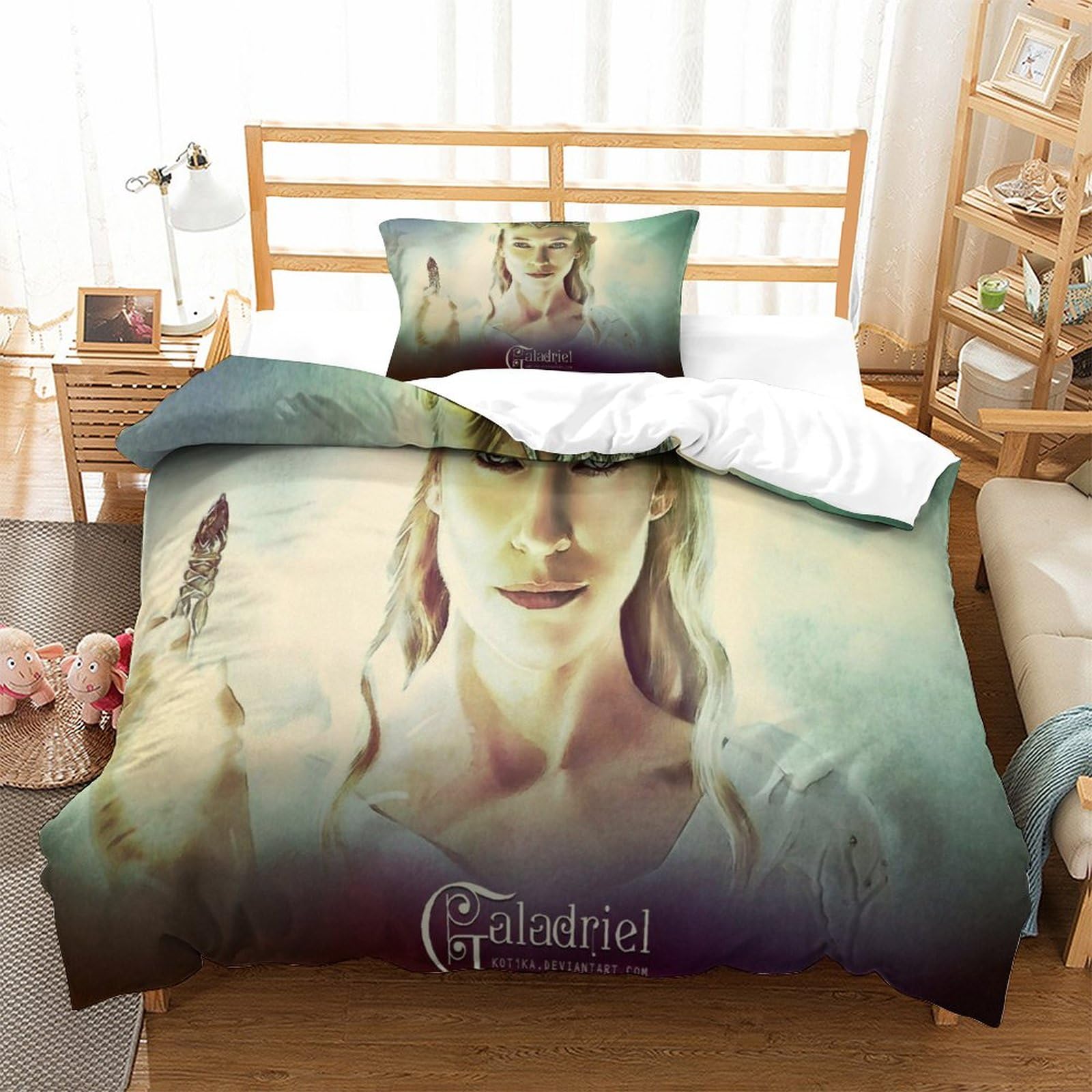 FLOAPA Der Herr Der Ringe-Bettwäsche-Set 3D-Filmposter Bettbezug-Set 2-Teiliges Set Weiche Mikrofaser Bettbezug-Set Für Kinder Jungen Schlafzimmer 135X200cm Küche, Haushalt & Wohnen