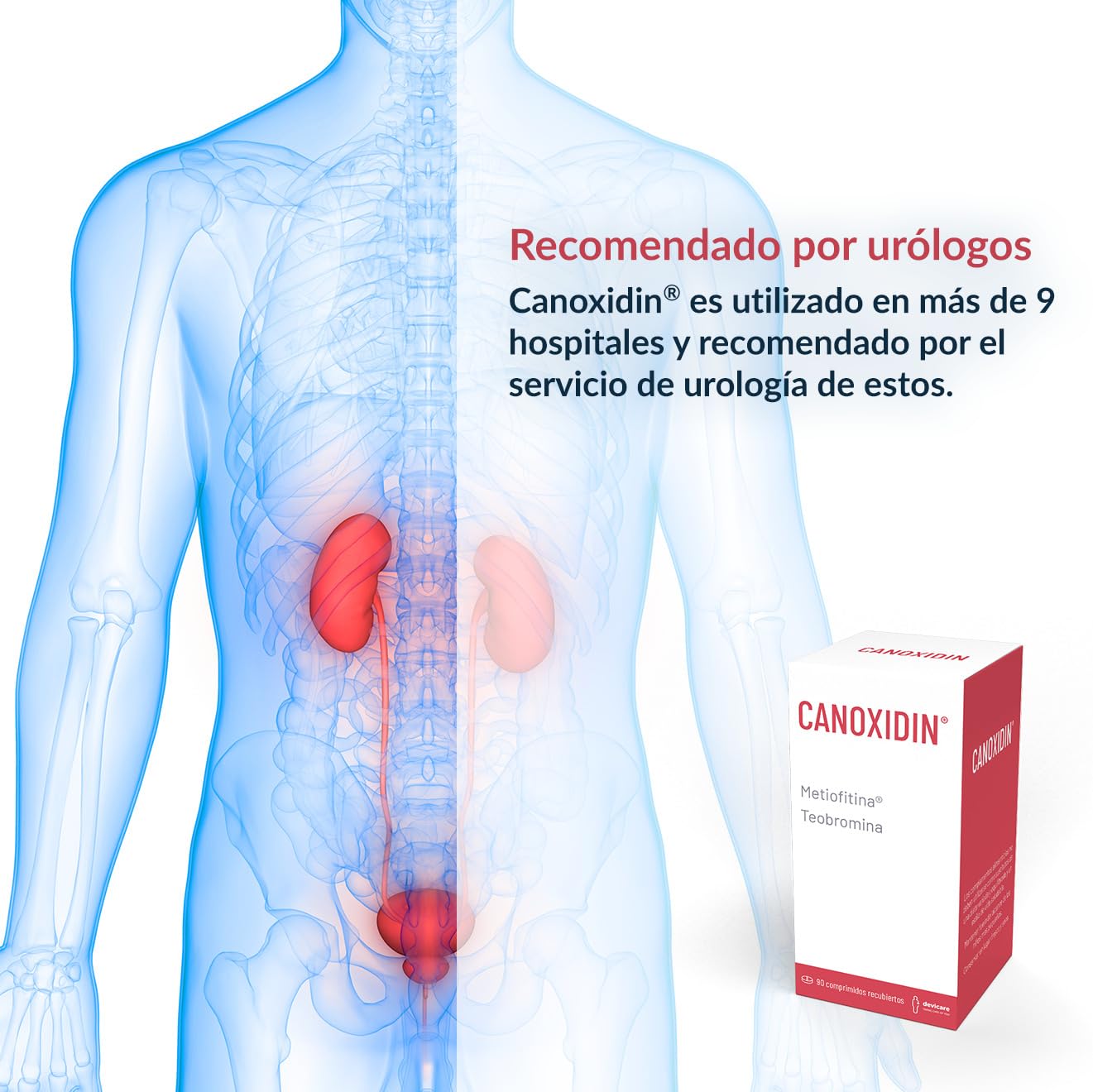 Canoxidin - Complemento Alimenticio - Para catéter y sonda urológica sin complicaciones - Disminuye el pH Urinario - Patentado - 90 comprimidos