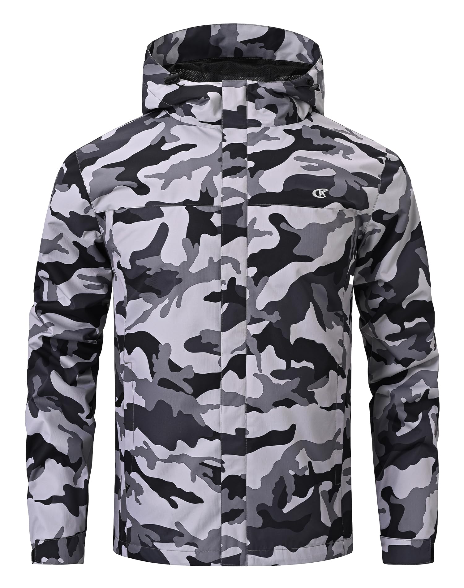 Huayuzh Jacke Herren Softshelljacke Wasserdichte Atmungsaktiv Winddichte Regenjacke Leichte mit Kapuze Laufen Wandern