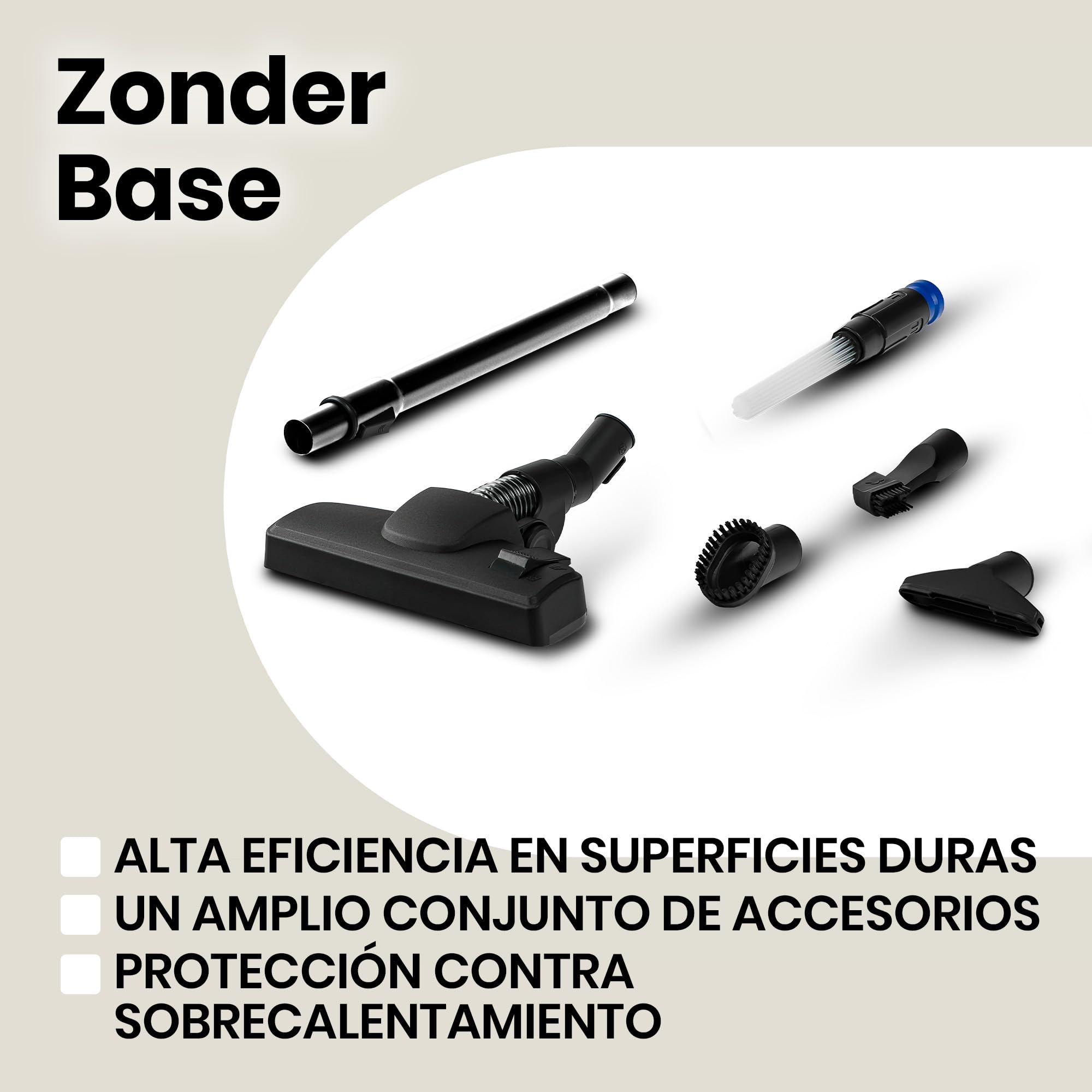 Lionelo Zeegma Zonder Base Aspirador aspiradorb 899W ciclónico sin Bolsa de Alta Potencia de succión 2 filtros HEPA H13 y Lavables Depósito de Polvo Apto para alérgicos 2,5 litros Negro | Alta capacidad de succión, 2 HEPA H13 y filtro lavable, apto para a