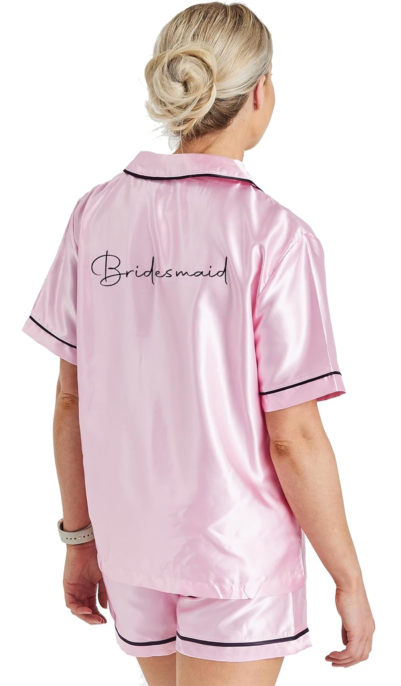 Jjlc Women's - Bridesmaid Girls Hen Party Wedding Bride Bridesmaid Satin Short Pyjamas (, 12-14)