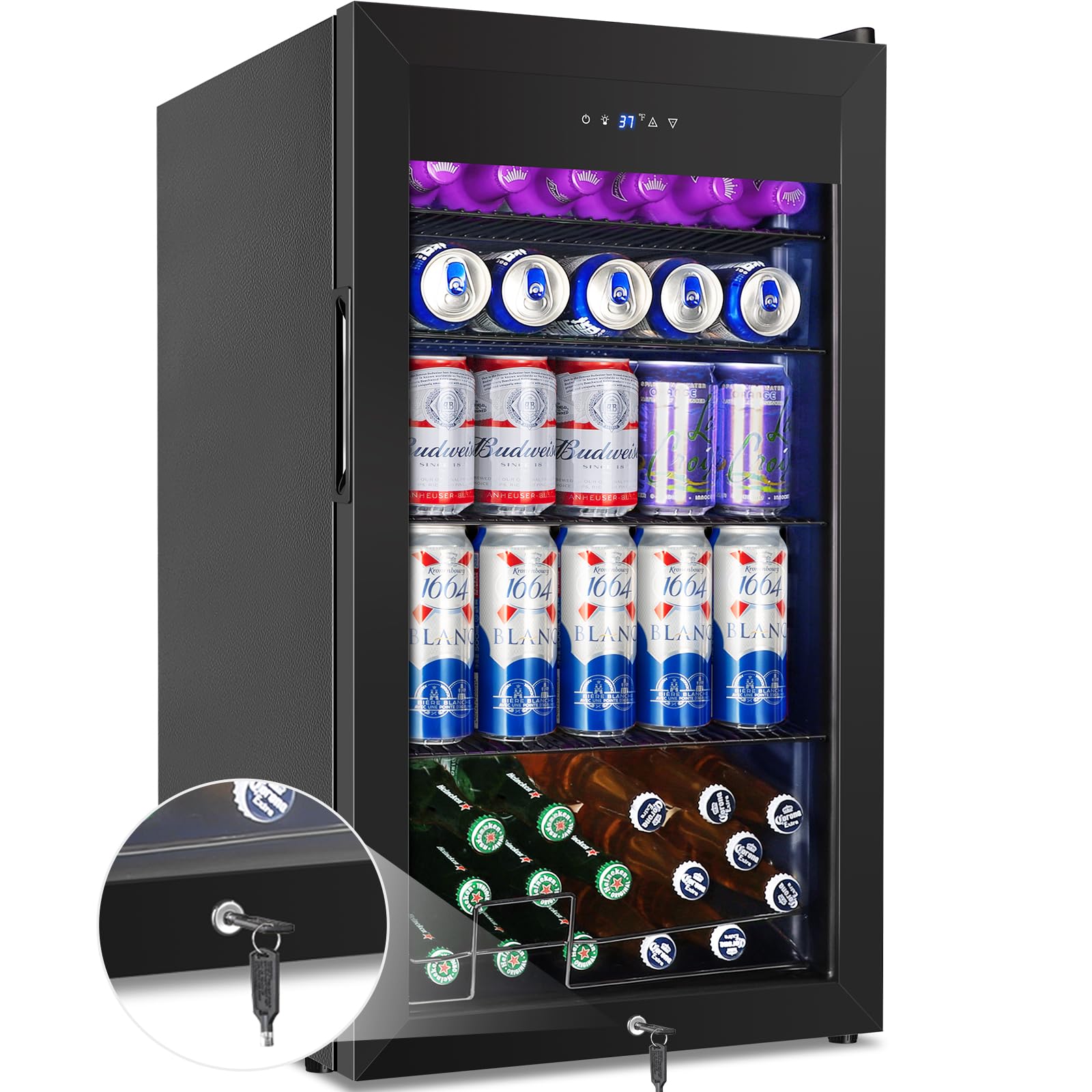 Velieta 3.2 Cu. Ft. Beverage Refrigerator