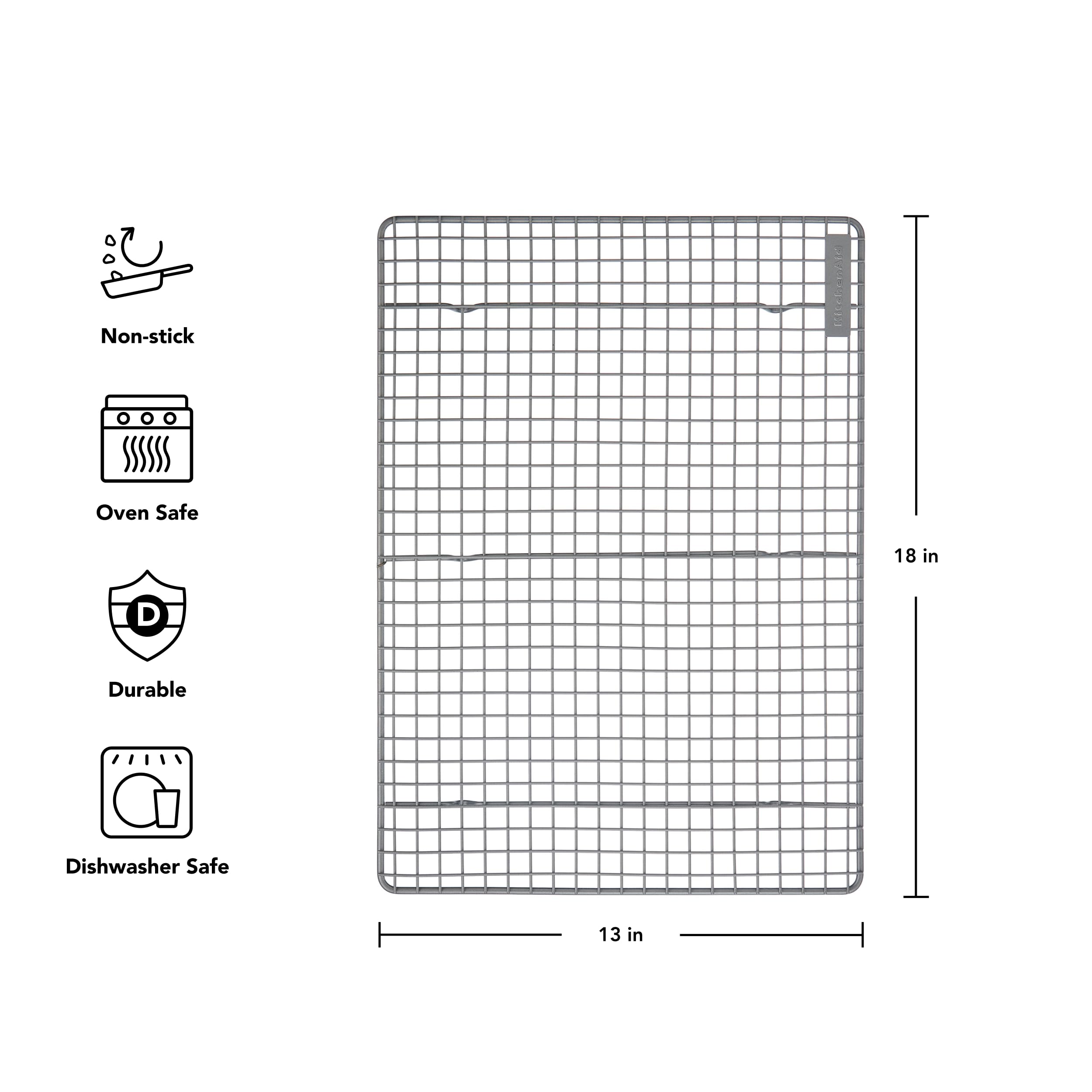 KitchenAid Nonstick grille de refroidissement en acier aluminium 33 x 45 cm