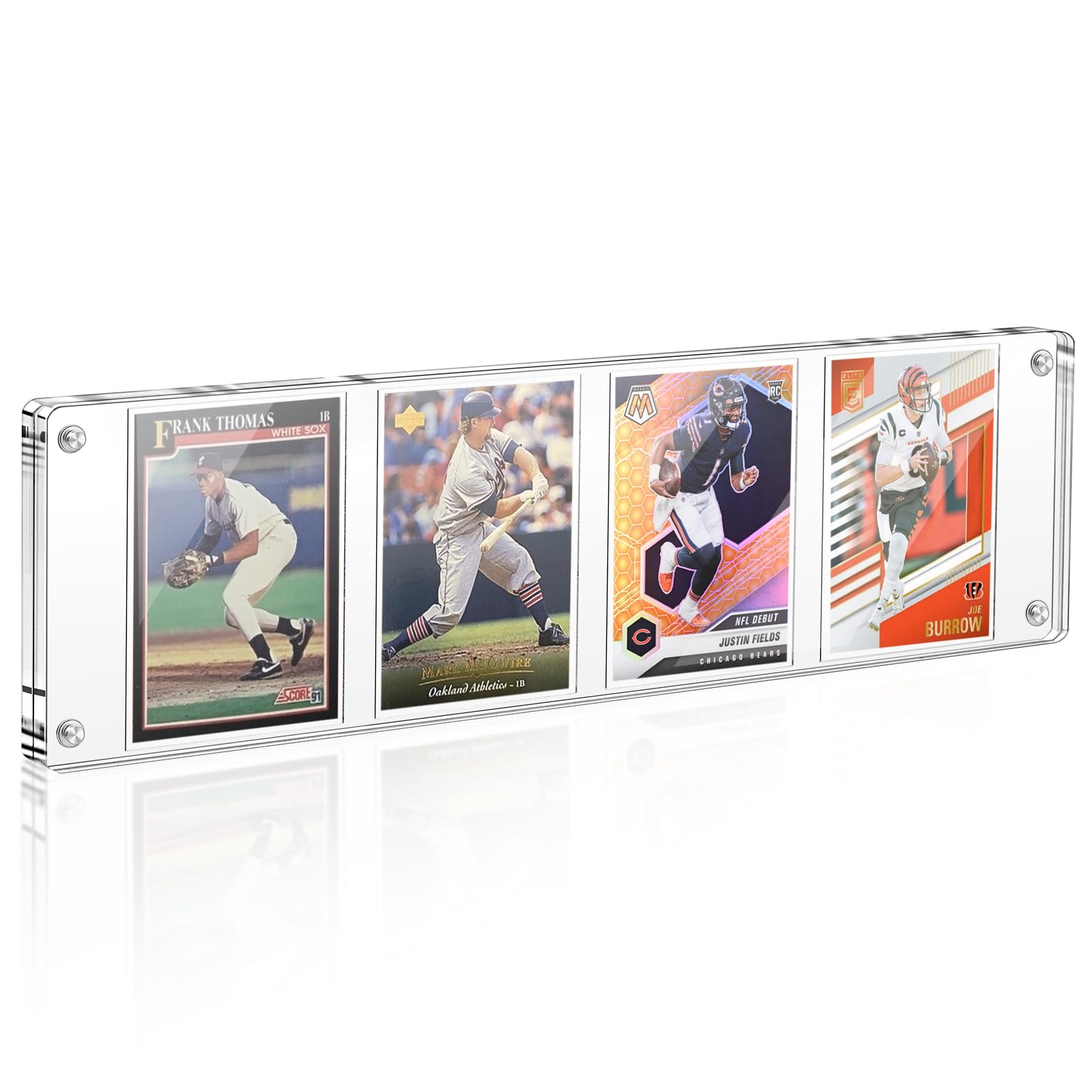 tutataTrading Card Display Frame for 4 Standard Cards, Acrylic Card Frame for Sports Cards Desktop Display