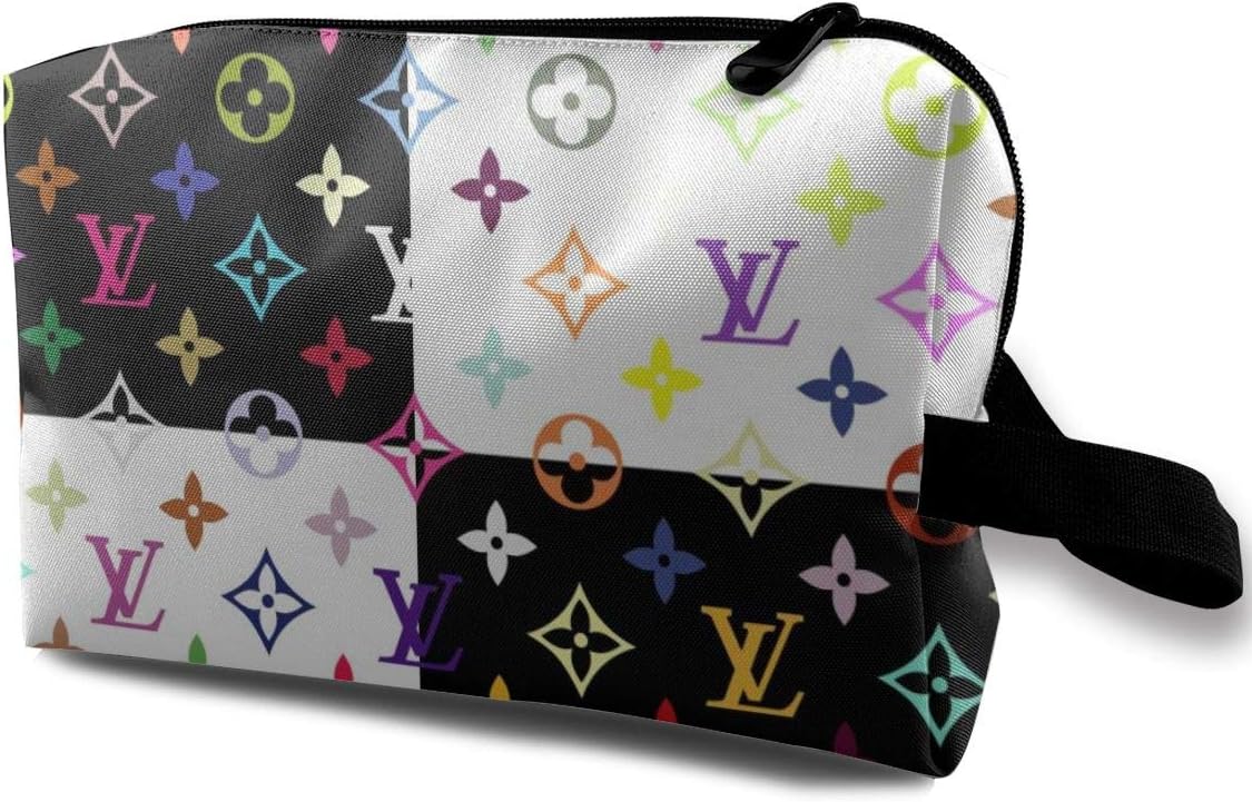Cosmetic Bags Colorful LV Portable Toiletry Makeup Bag with Zipper Wallet Hangbag Pen Organizer Carry Case Wristlet Holder