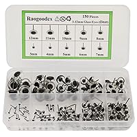 Vista 9 de 150 piezas de aguja de fieltro ojos mini vidrio ámbar ojos kits para muñecos de peluche muñecas fieltro de lana manualidades