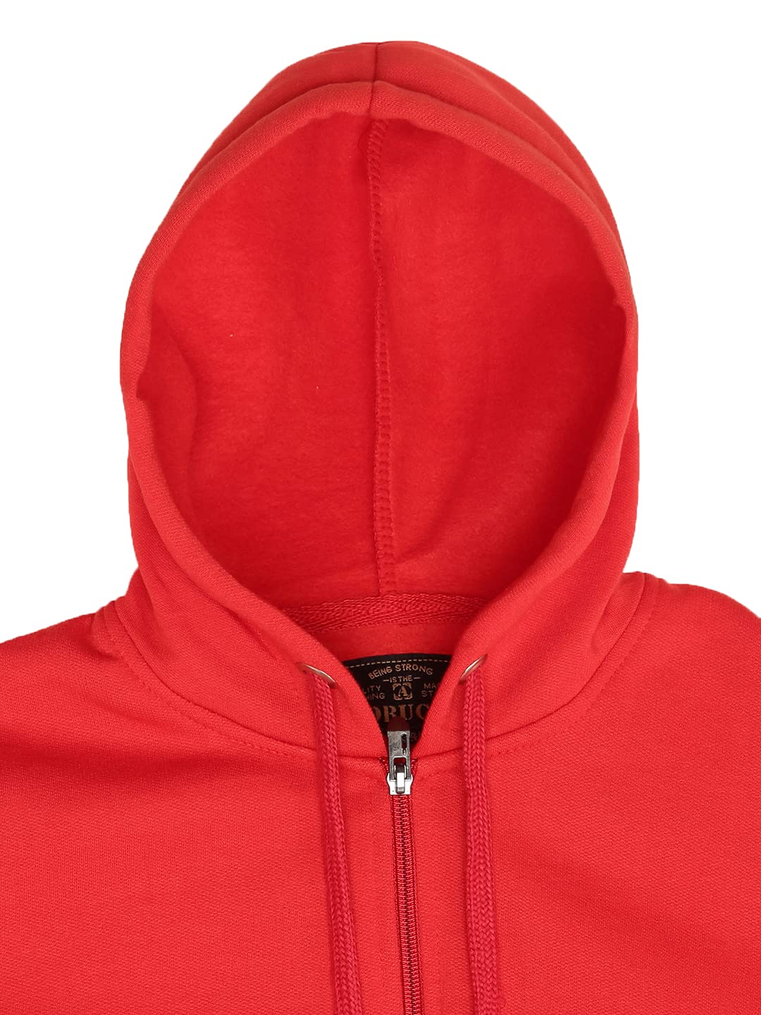 ADBUCKS Girl's Rich Cotton Full Sleeves Zipper Regular Fit Jacket With Hoodies (Plus Size Also Available) (11-12 Years, Red) 1
