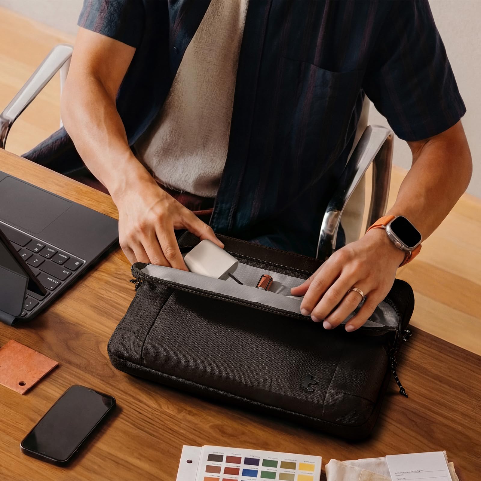 tomtoc 360° Protección Funda Tablet para 13 Pulgadas iPad Air M4/M3/M2 2026, 13 Pulgadas iPad Pro M5/M4, 12,9" iPad Pro M2&M1, Bolsa Maletín para Accesorio, Compatible con Magic/Smart Keyboard Folio