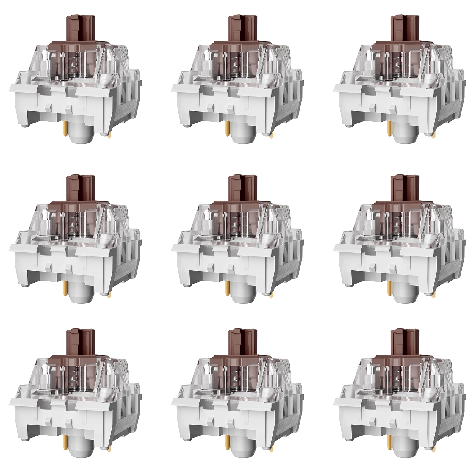 Mechanical Gaming Keyboard Brown Switches,3 Pin 50gf RGB SMT Tactile Switch,Dustproof and Waterproof Switch (Brown,72PCS)