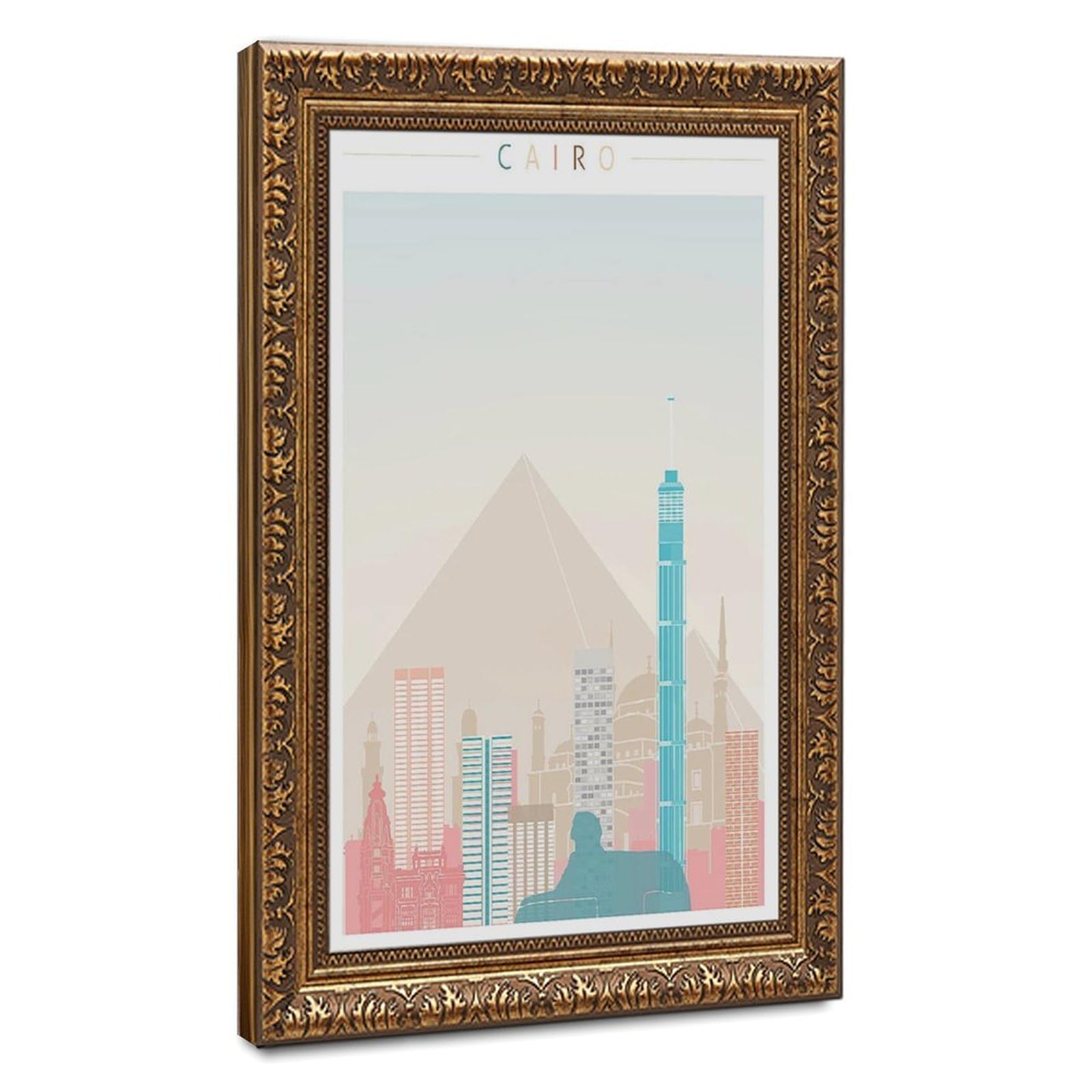 Bareronor Cairo Skyline Poster Canvas Poster Bedroom Decor Landscape Office Room Decor Gift 24" L X 36" W