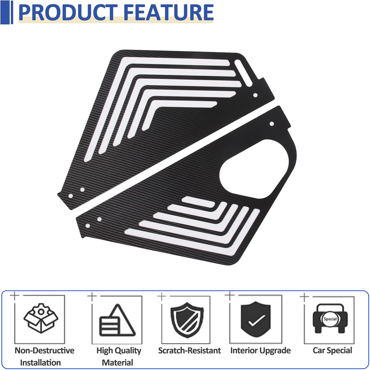 Daeiclru Real Carbon Fiber Engine Bay Panel Cover Compatible with Chevrolet Corvette C8 2020-2023, Engine Protector Splash Shield, Left Right Engine Case Guards