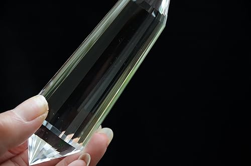 Miniatura 4 de Real Tibet Himalayan High Altitude Clear 24 Sided Crystal Point Quartz Vogel Wand 4.72 Inch Spiritual Reiki yuebang ERDBGRZA