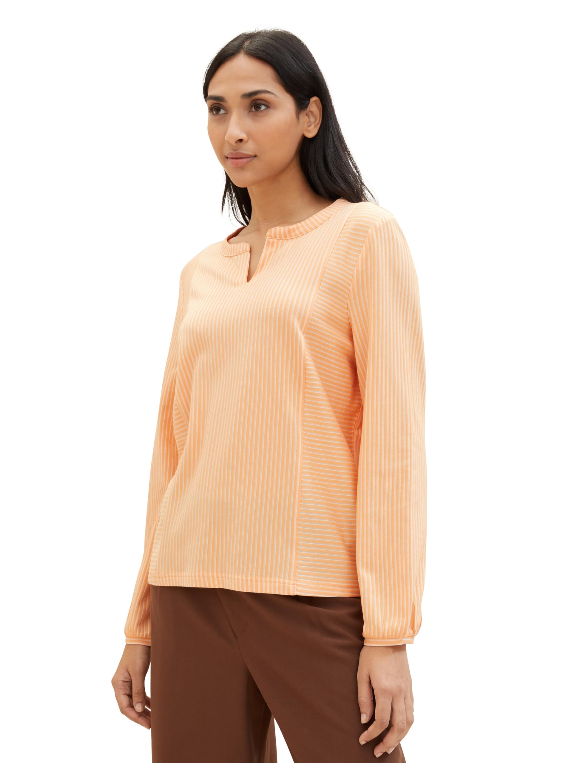 Tom Tailor Damen Basic Bluse mit Streifen