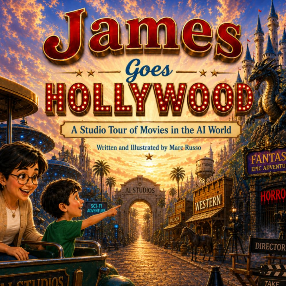 James Goes Hollywood: A Studio Tour of Movies in the AI World (James of the Future)