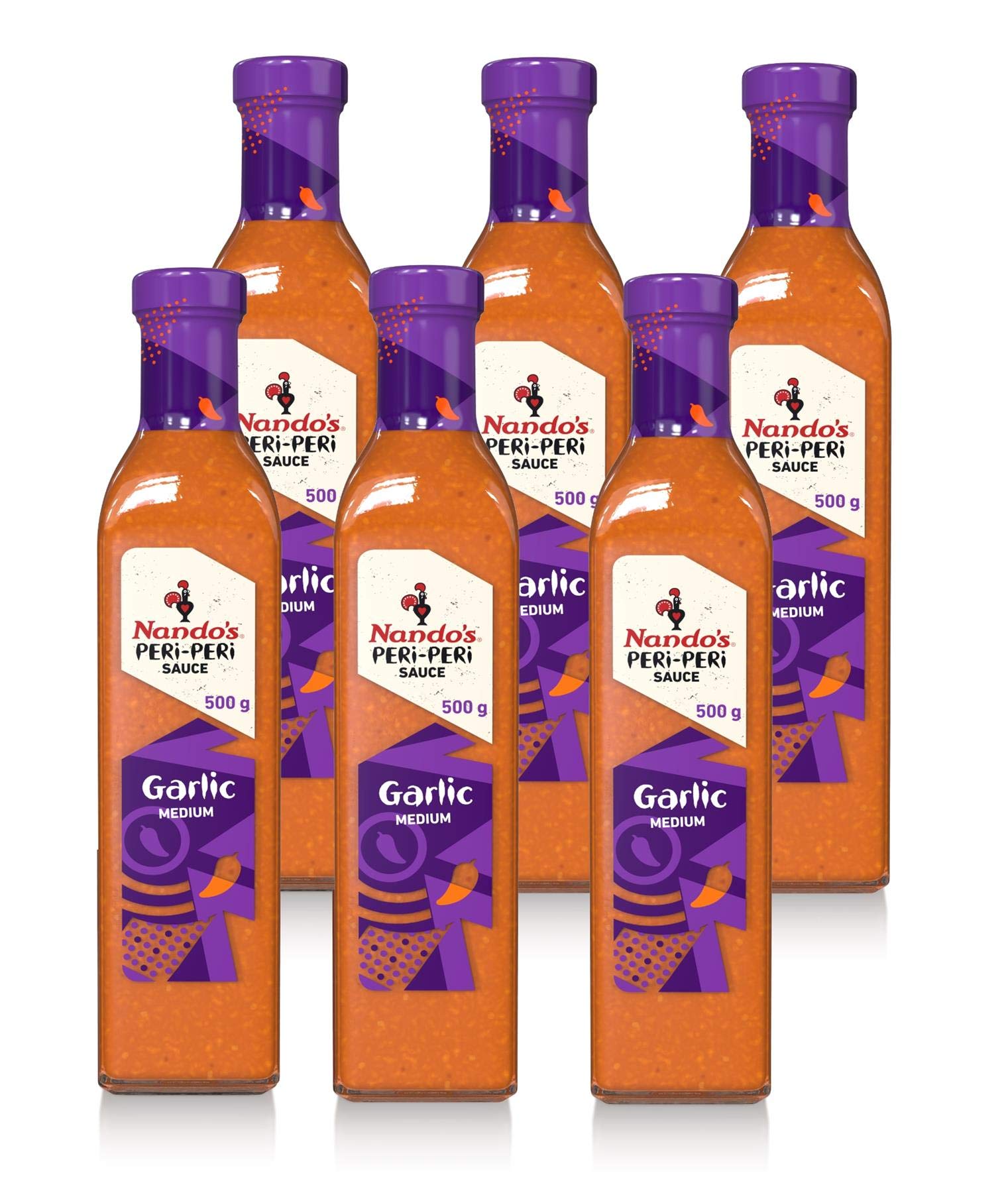 Nando's Salsa de ajo PERi-PERi, 6 x 500 g