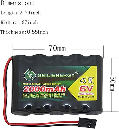 Miniatura 8 de baobian NiMH AA batería de 2000mAh para RC Coches y aviones sailplanes