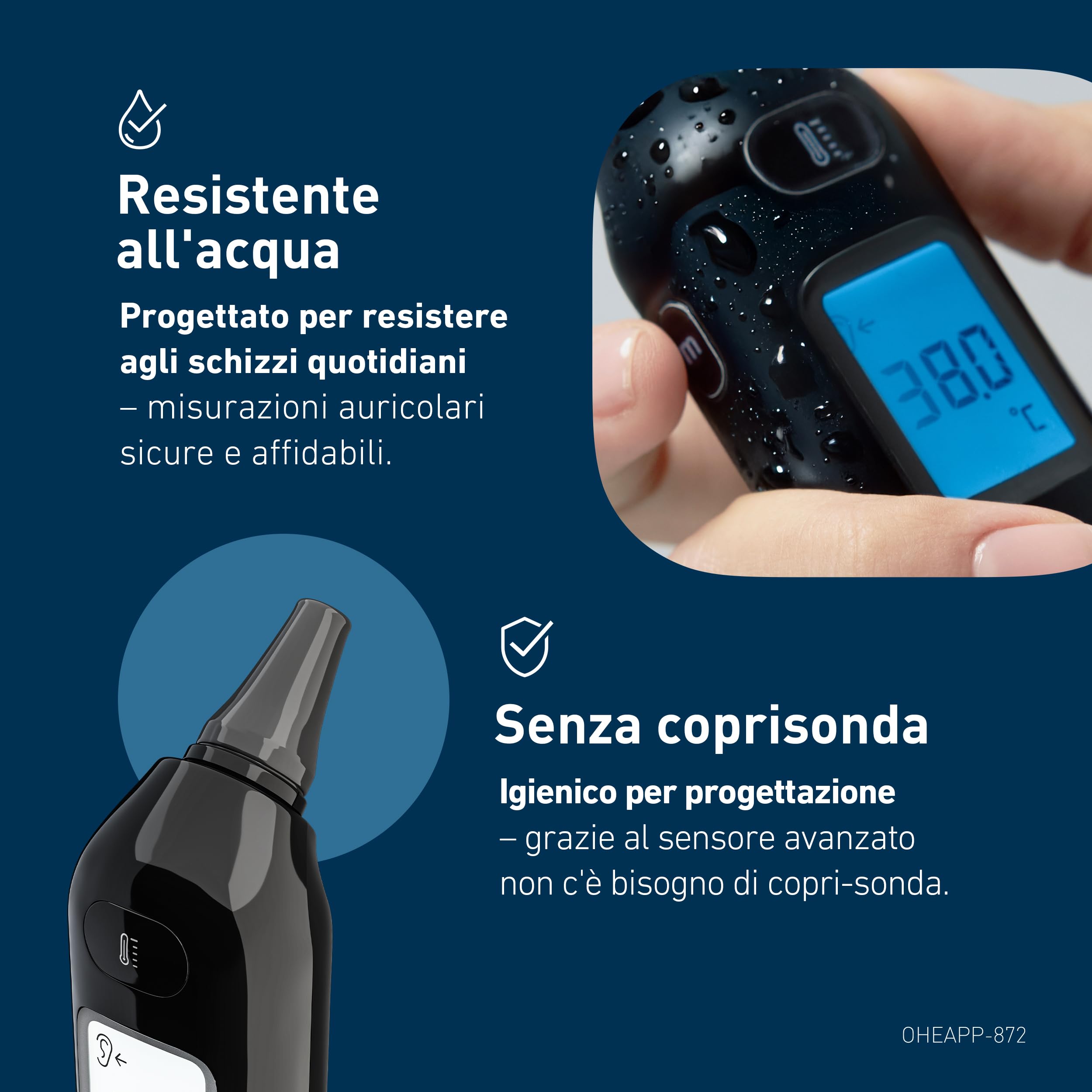 OMRON Gentle Temp 533, Termometro auricolare per misurazioni rapide e accurate senza contatto in 1 secondo, Termometro auricolare bambini e neonati preciso, silenzioso e senza bisogno di coprisonda