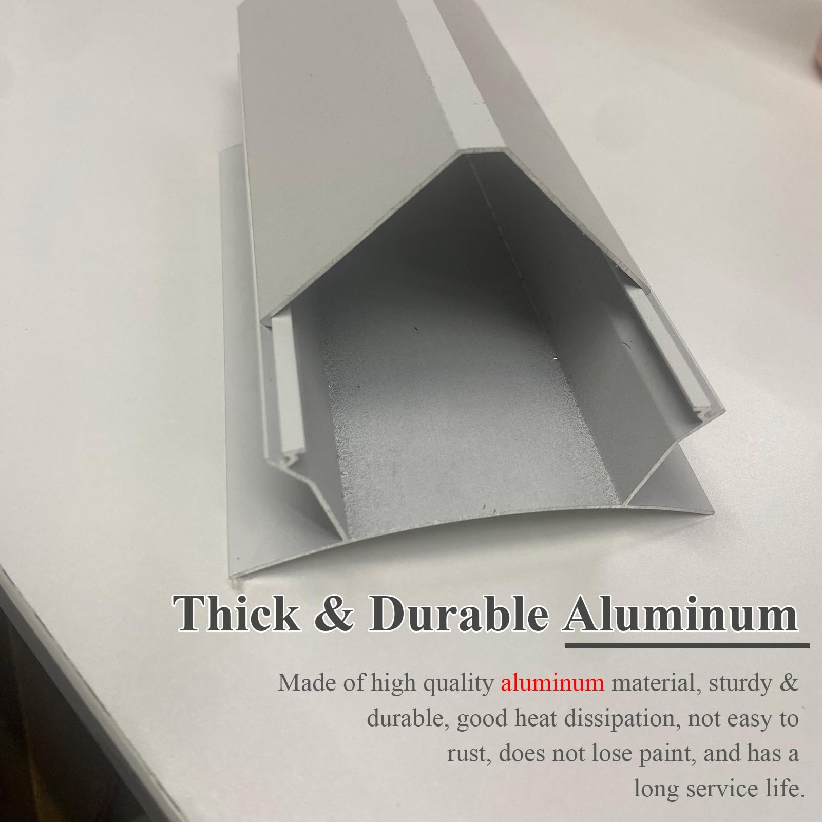 Aluminiowa listwa wykończeniowa z kanałem LED, pośrednie listwy oświetleniowe do narożników sufitowych i ściennych, dekoracja, 18ft / 5,5 m, nowoczesny akcent do domu