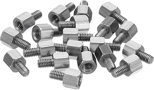 PATIKIL M2.0.197x0.157 in+0.157 in - Separador hexagonal macho-hembra, paquete de 20 tornillos de separación de PCB de acero inoxidable para placas