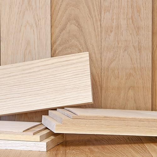 1/2” x 8” x 12” White Oak Solid Hardwood Unfinished for Crafts, DYI, Scroll Saw, Woodworking and Laser Engraving (1pc)