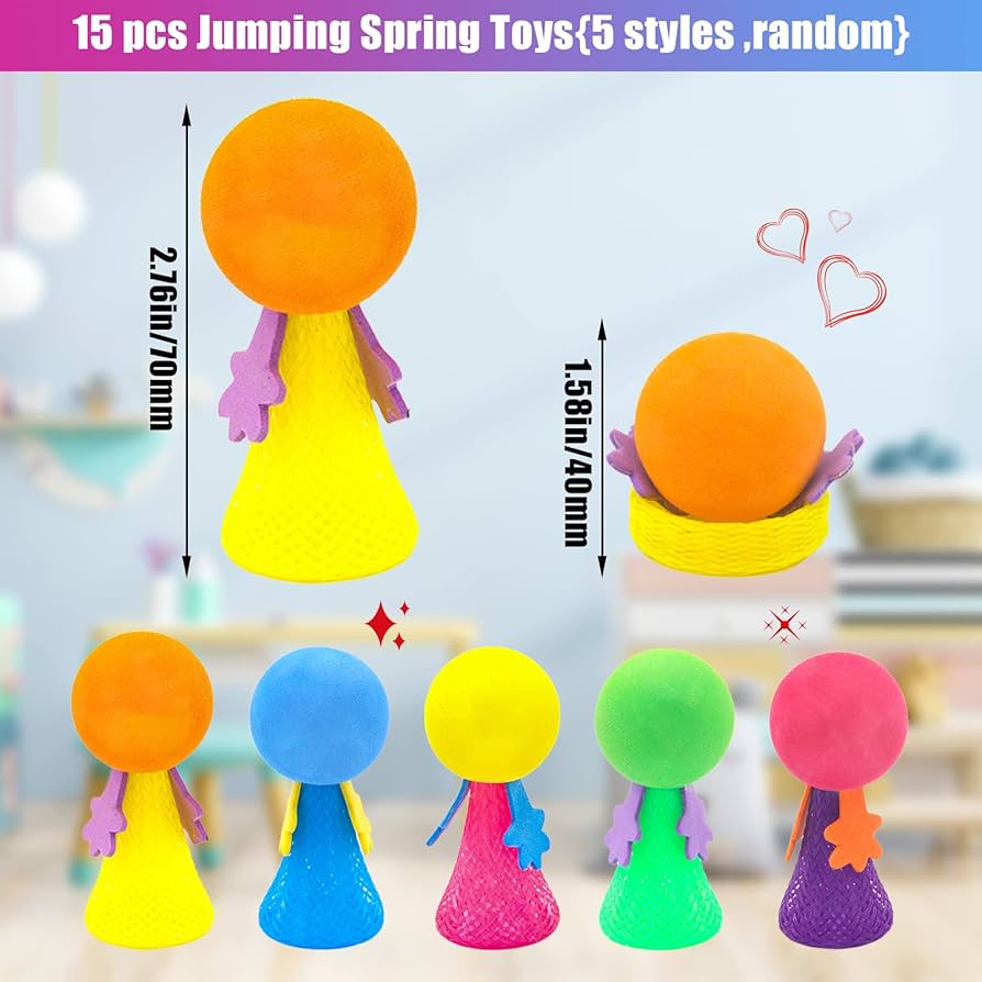 Amazon.com: MingQiEven 15 Pcs Jumping Spring Toys, Popper