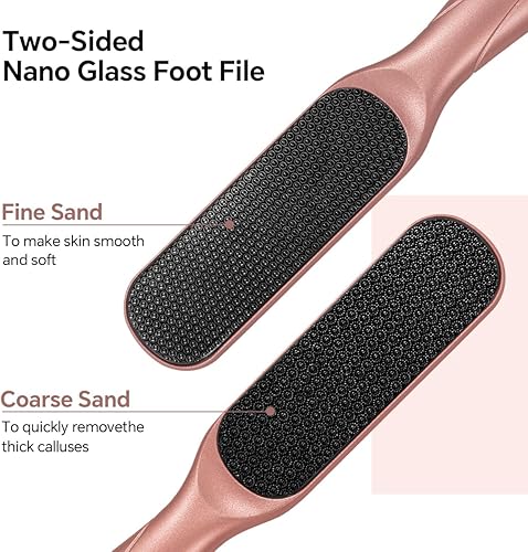 Miniatura 2 de Lima de pie de nanocristal, removedor de callos de pies, herramientas de pedicura de doble cara para pies, doble uso de seco y húmedo, limpiador